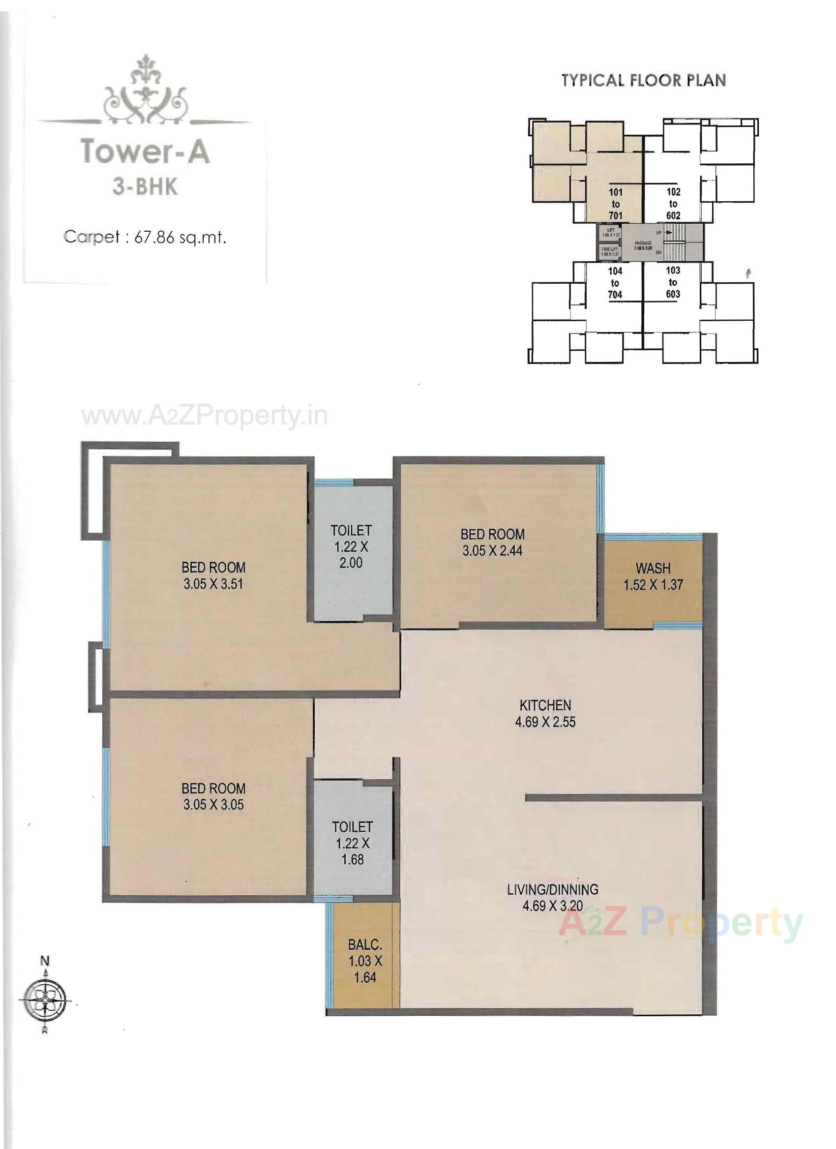 Layout of real estate project Param Bliss located at Bill, Vadodara, Gujarat