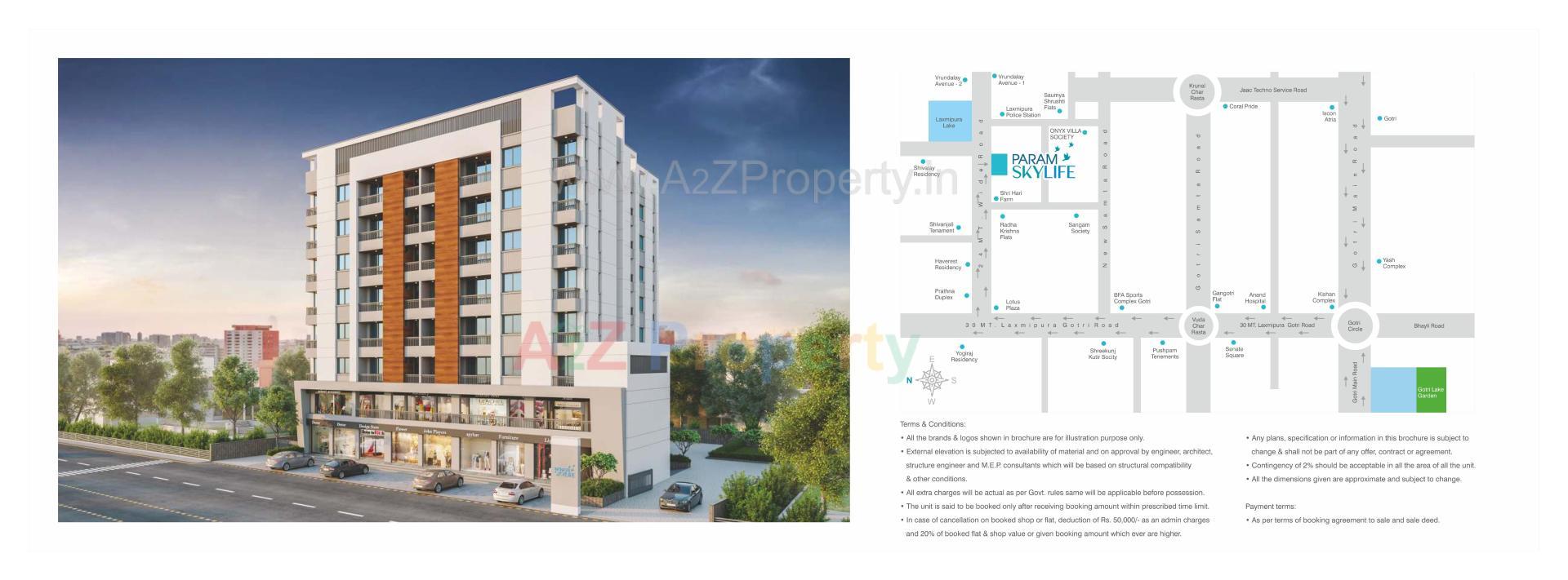 Layout of real estate project Param Skylife located at Gotri, Vadodara, Gujarat