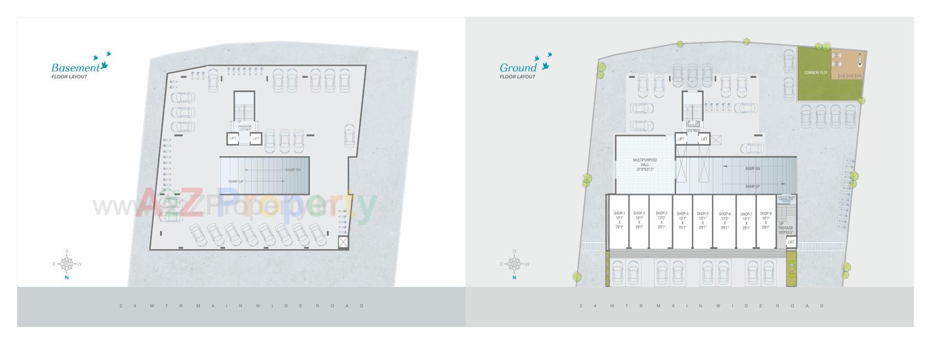 Layout of real estate project Param Skylife located at Gotri, Vadodara, Gujarat