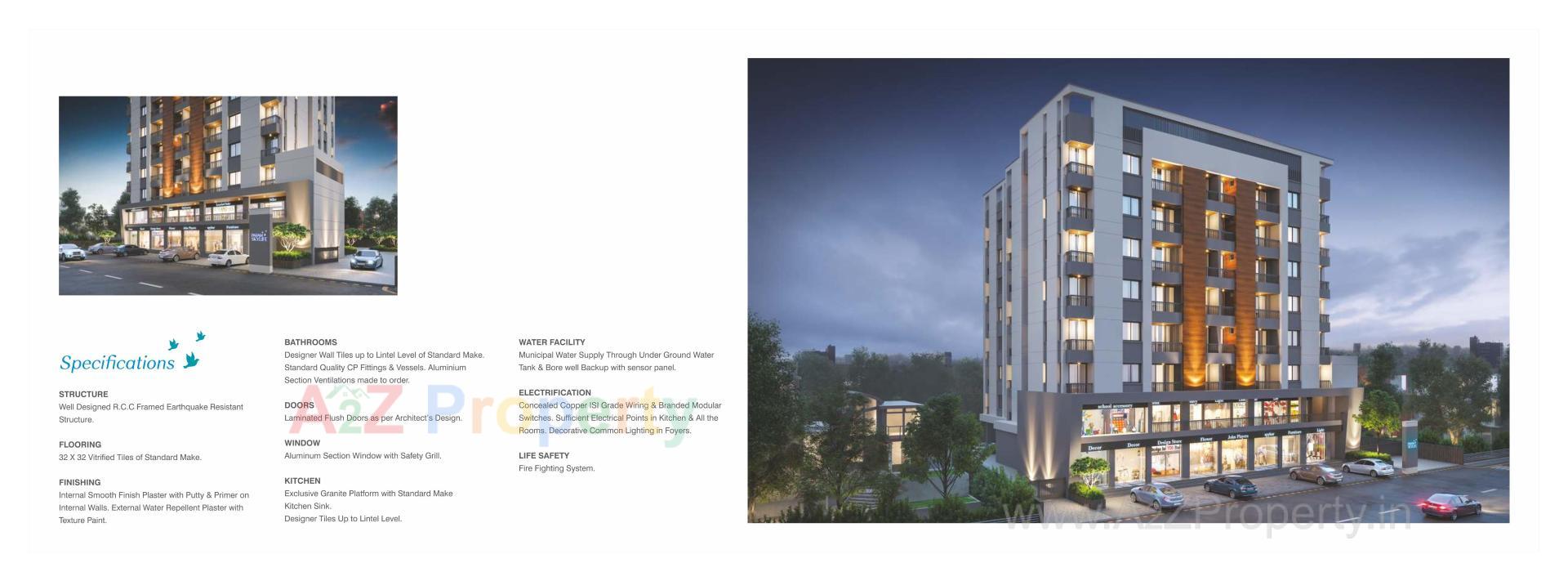 3D Elevation of real estate project Param Skylife located at Gotri, Vadodara, Gujarat