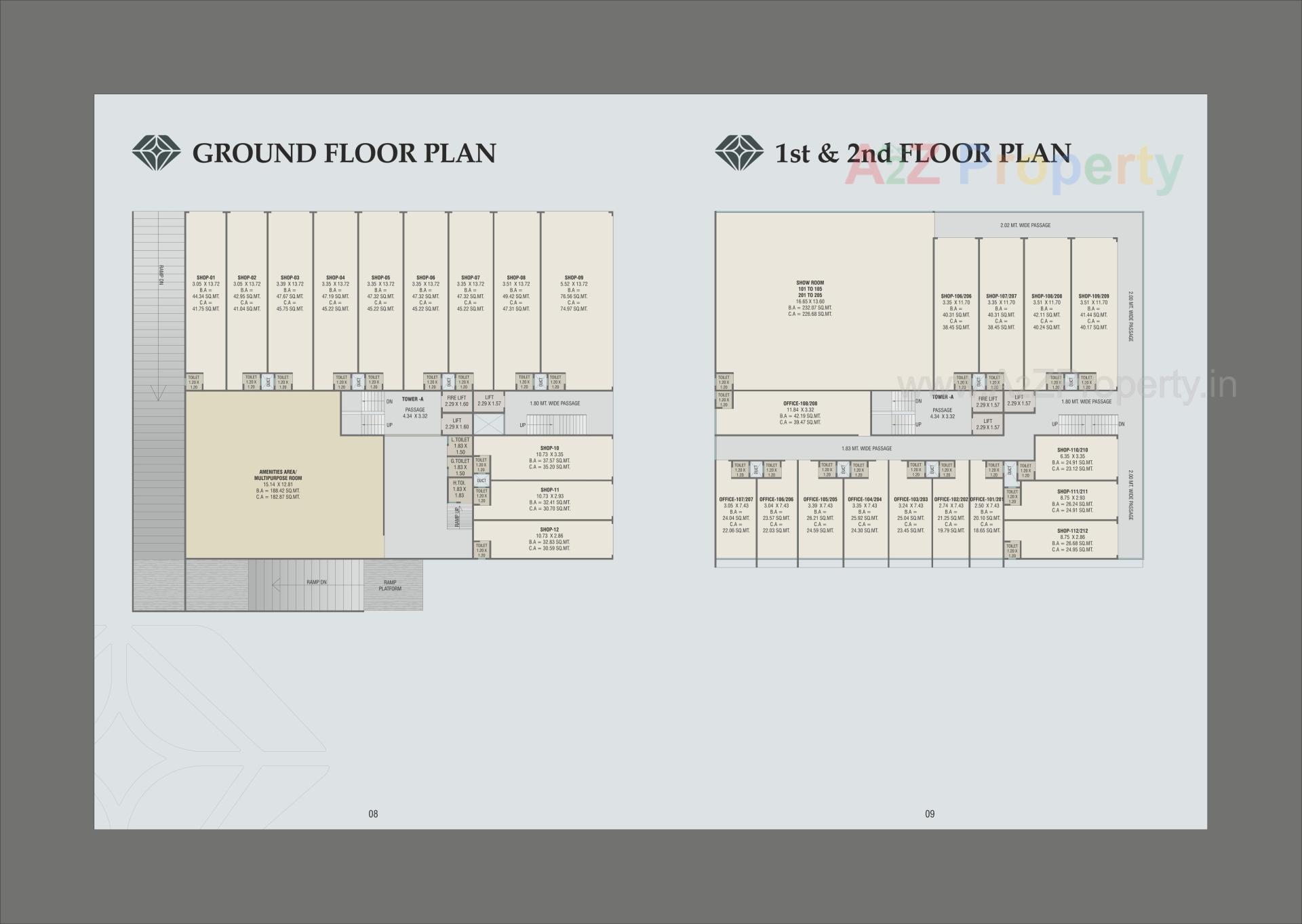 Layout of real estate project Param Solitaire located at Nagarwada, Vadodara, Gujarat