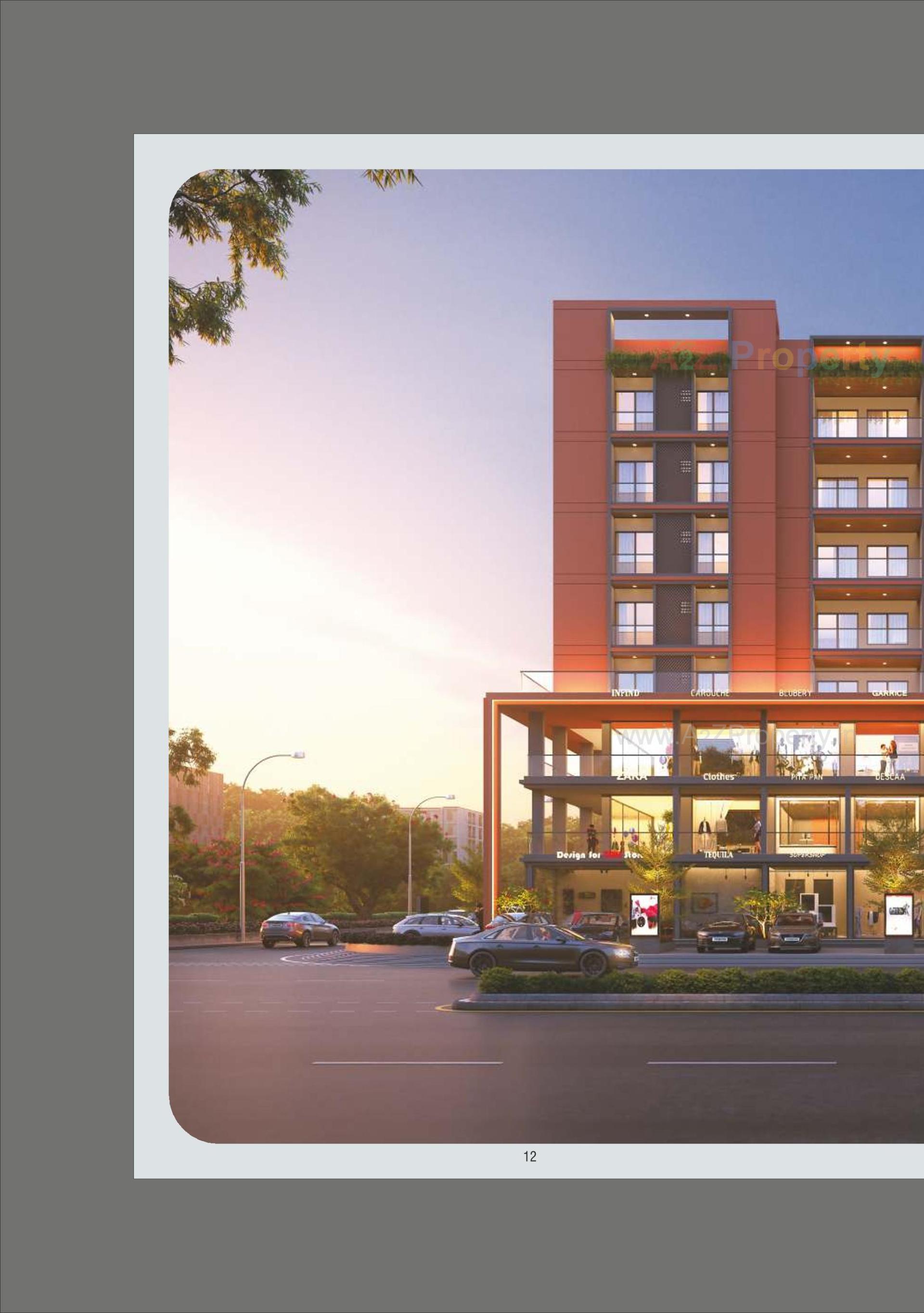 3D Elevation of real estate project Param Solitaire located at Nagarwada, Vadodara, Gujarat