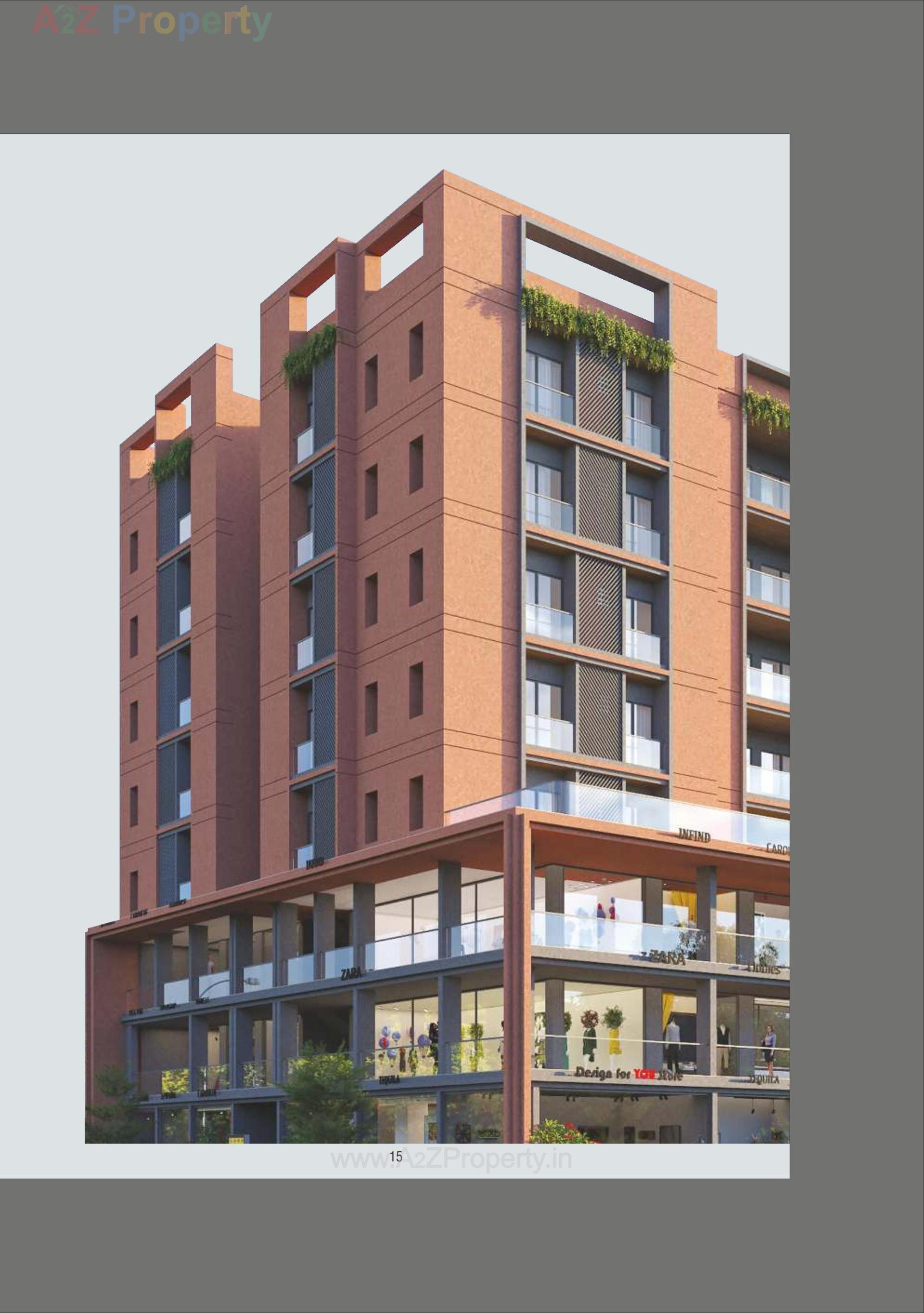 3D Elevation of real estate project Param Solitaire located at Nagarwada, Vadodara, Gujarat