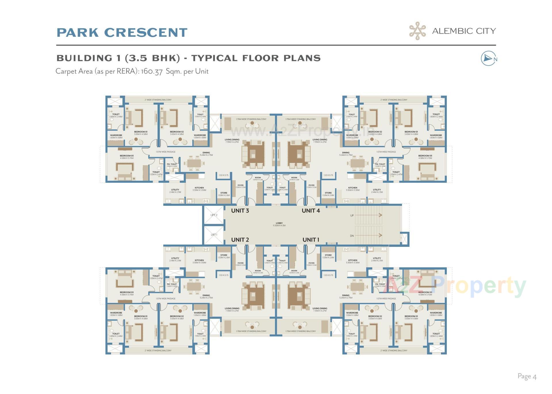 Layout of real estate project Park Crescent located at Gorwa, Vadodara, Gujarat