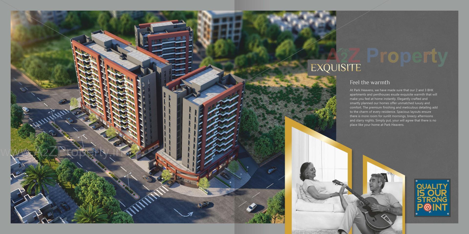 3D Elevation of real estate project Park Heaven located at Gorwa, Vadodara, Gujarat