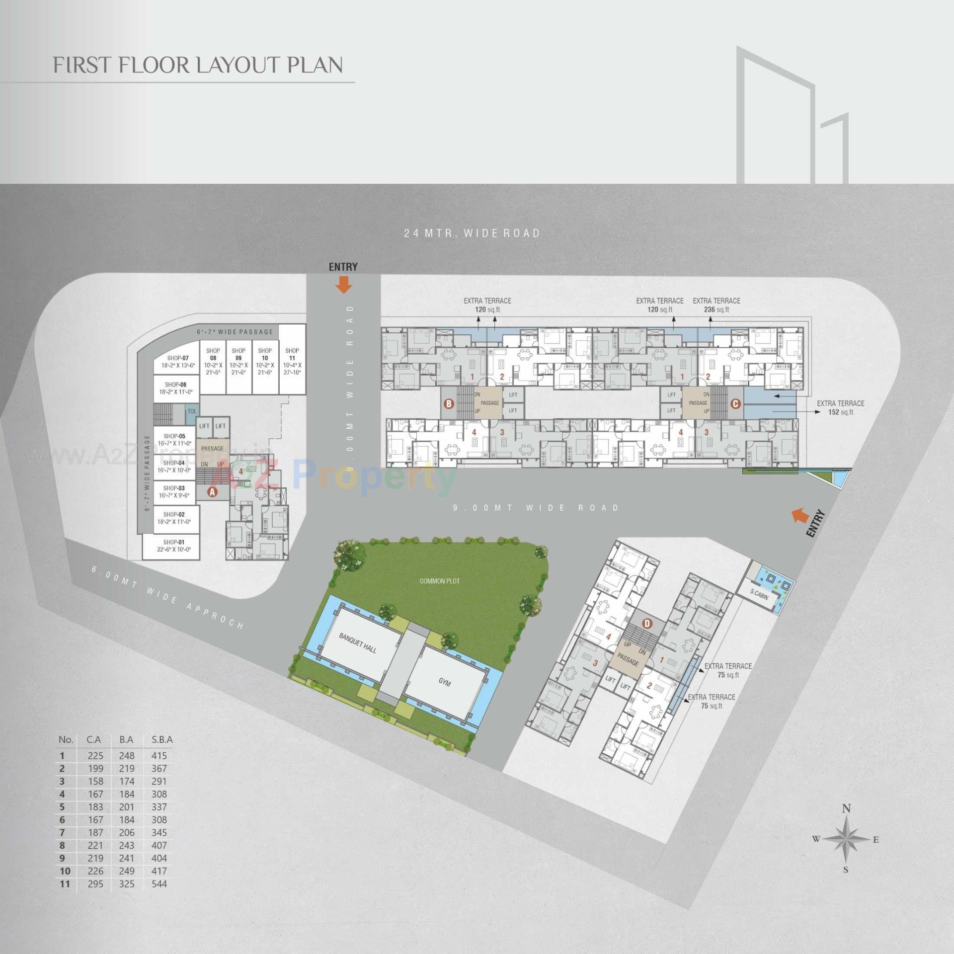 Layout of real estate project Park Heaven located at Gorwa, Vadodara, Gujarat