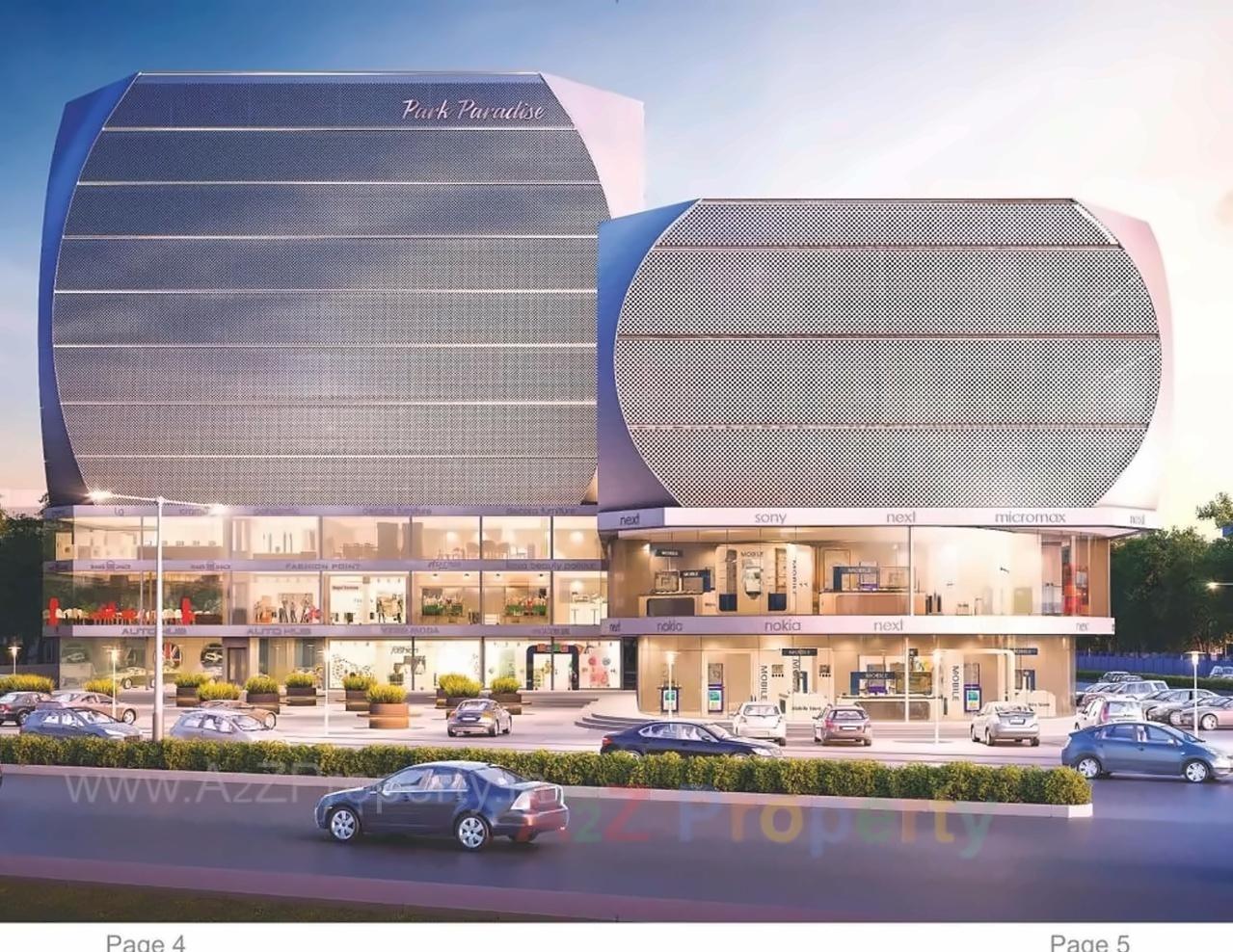 3D Elevation of real estate project Park Paradise located at Vadsar, Vadodara, Gujarat