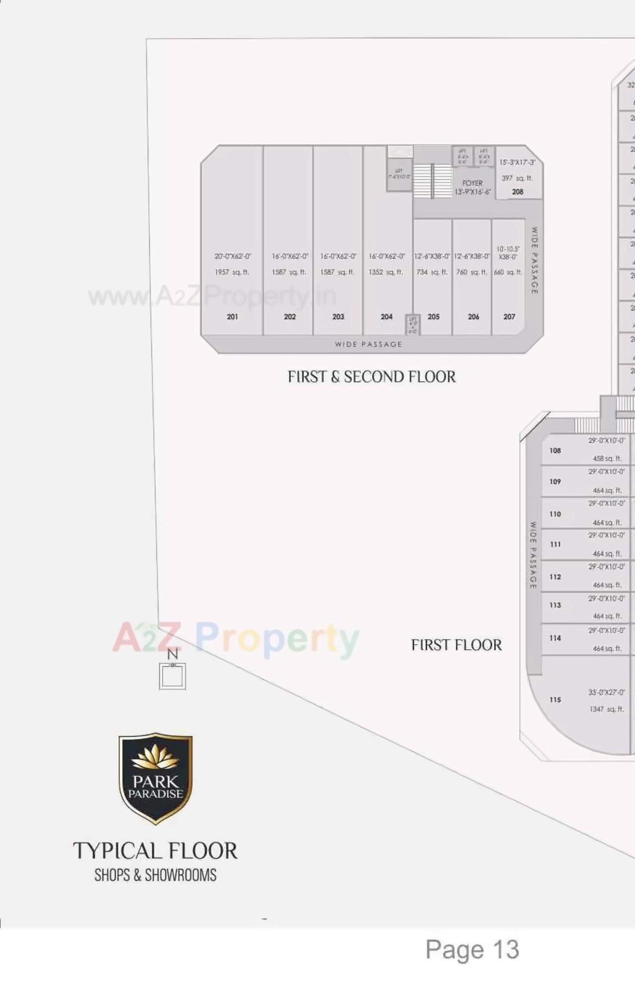 Layout of real estate project Park Paradise located at Vadsar, Vadodara, Gujarat