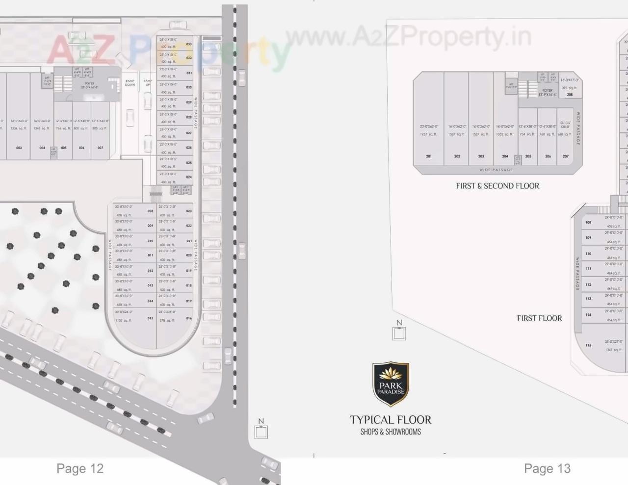 Layout of real estate project Park Paradise located at Vadsar, Vadodara, Gujarat