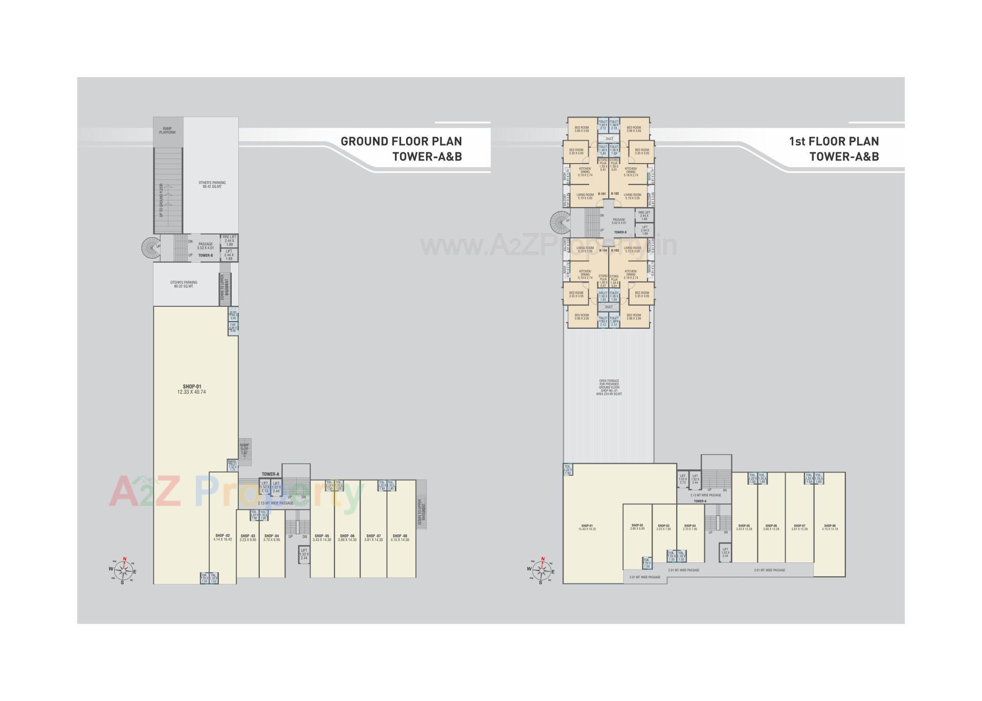 Layout of real estate project Park Platinum located at Vadsar, Vadodara, Gujarat