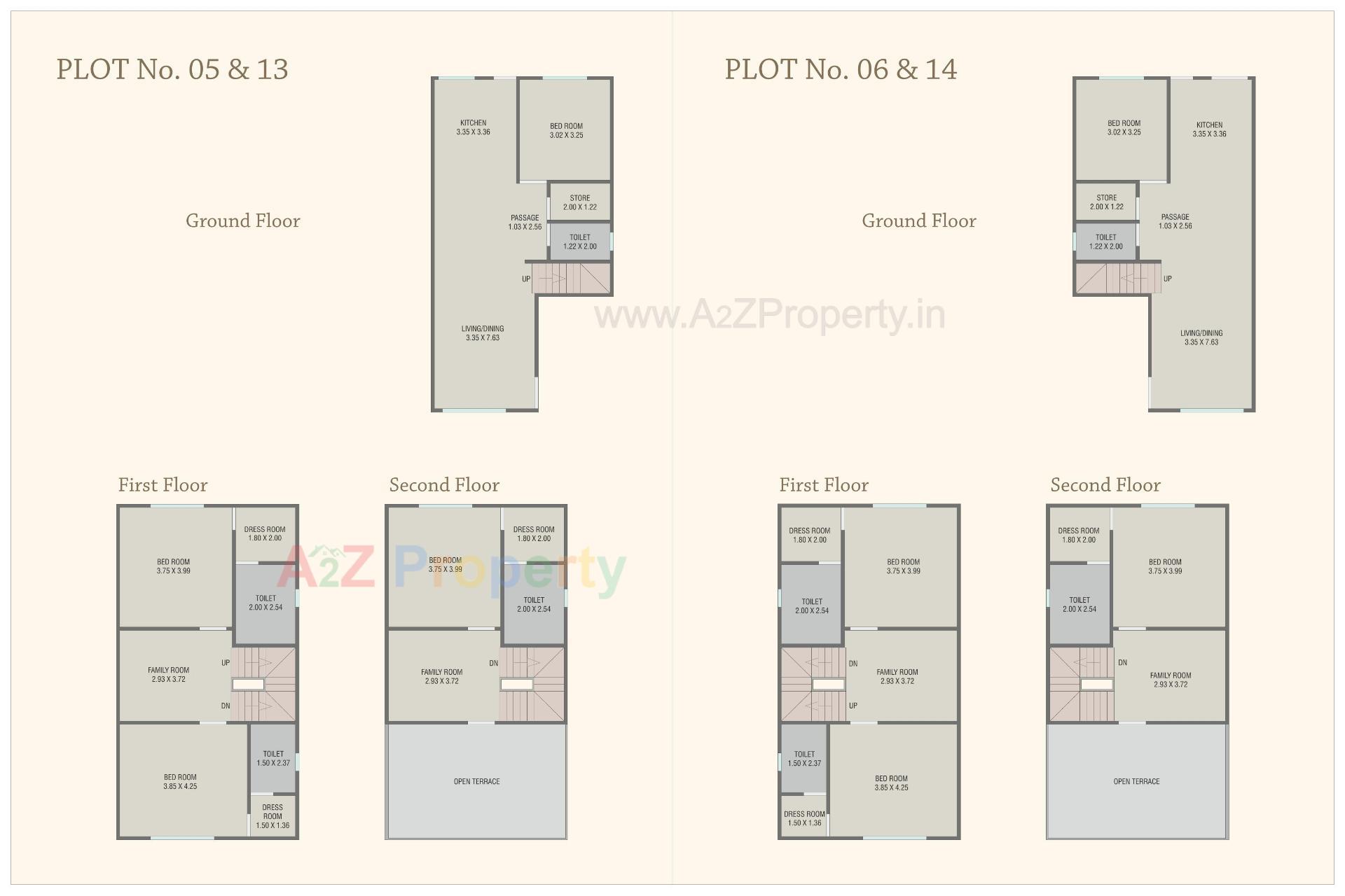 Layout of real estate project Park Royal located at Bil, Vadodara, Gujarat