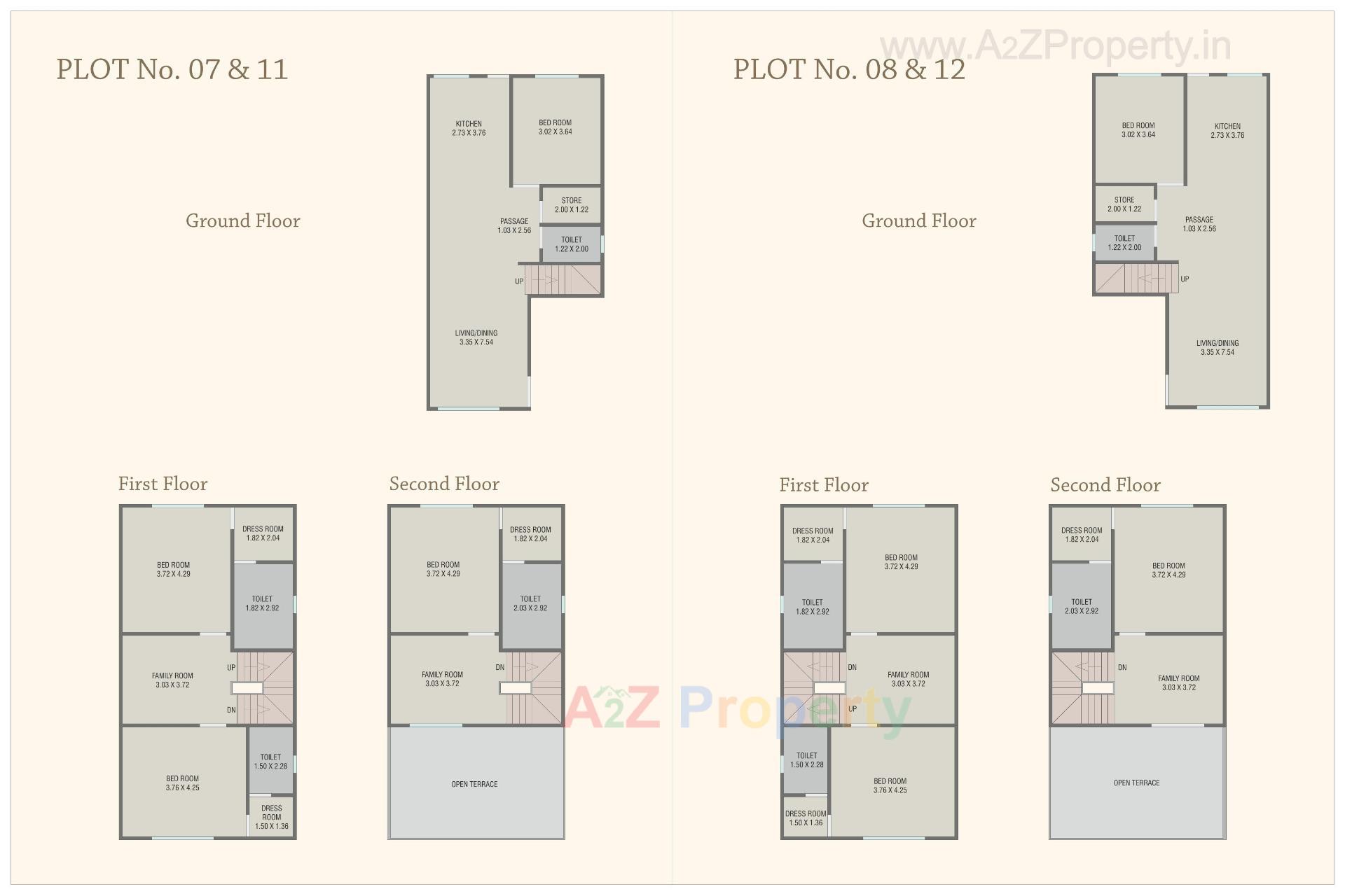 Layout of real estate project Park Royal located at Bil, Vadodara, Gujarat