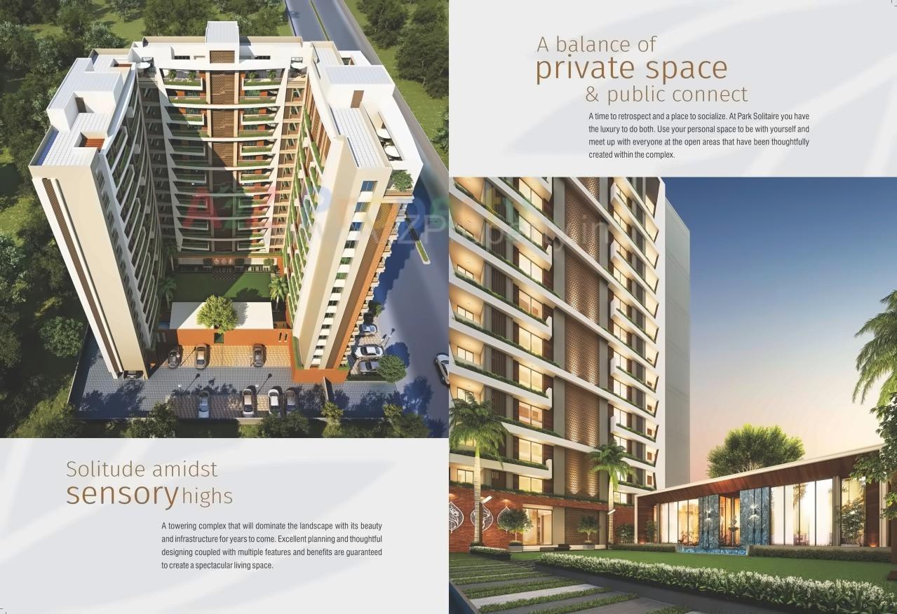 3D Elevation of real estate project Park Solitaire located at Vadsar, Vadodara, Gujarat