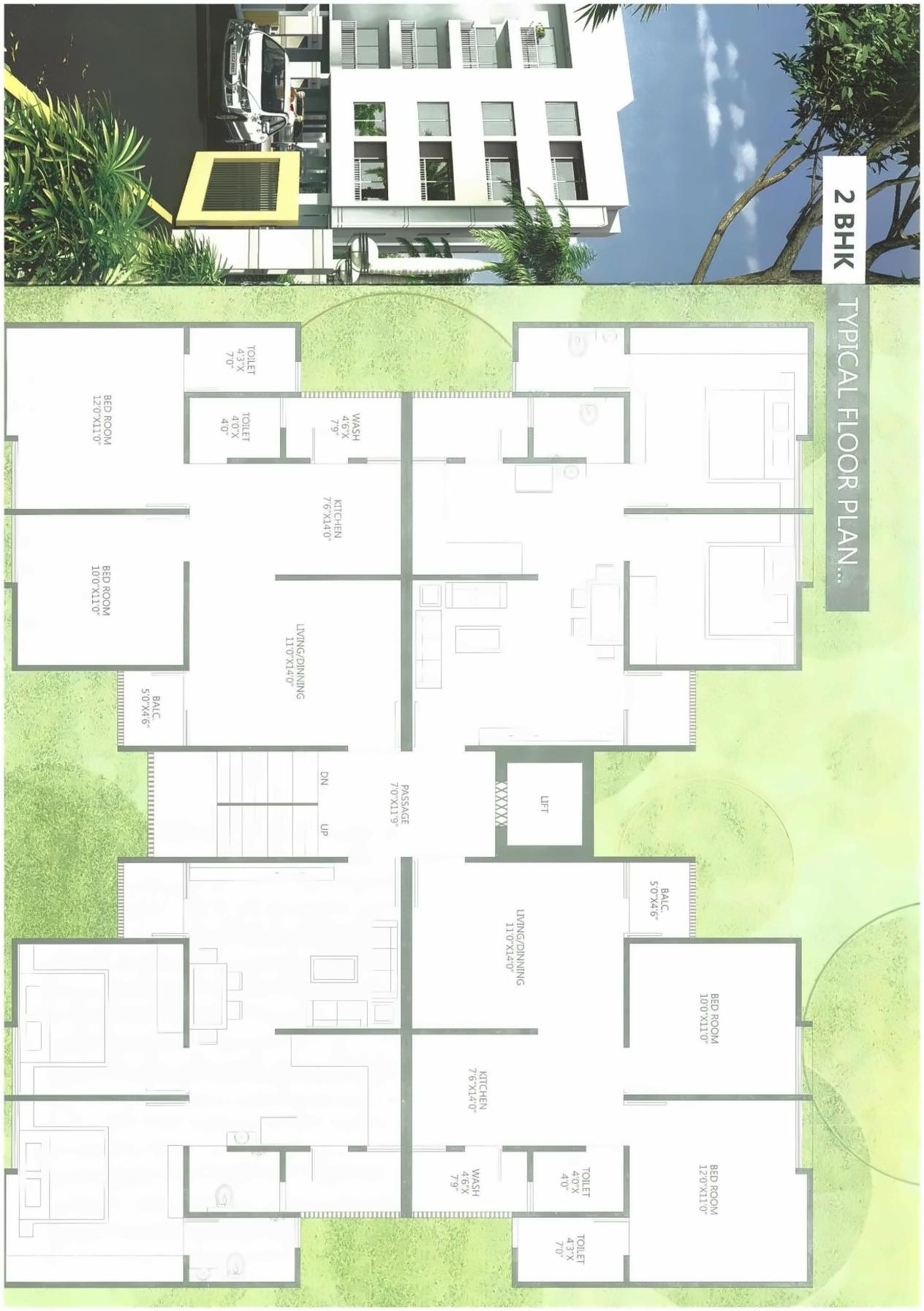 Layout of real estate project Park Woods located at Gorva, Vadodara, Gujarat