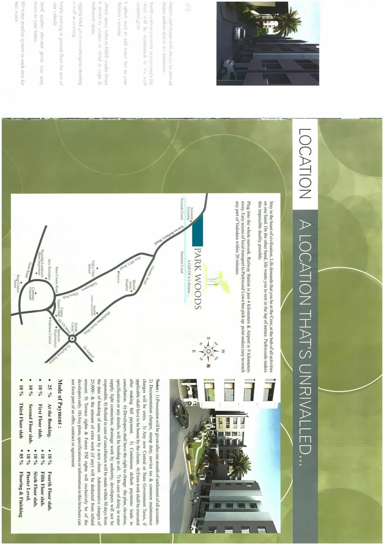 Layout of real estate project Park Woods located at Gorva, Vadodara, Gujarat