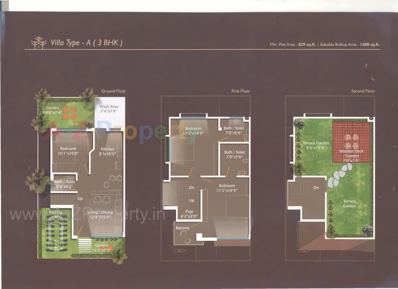 Layout of real estate project Parkshire located at Vadodara, Vadodara, Gujarat