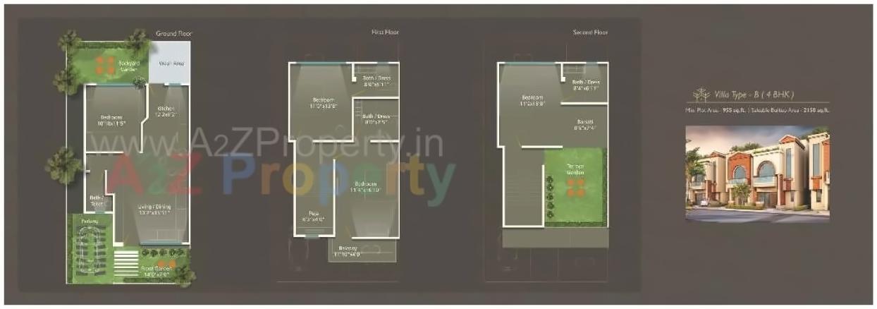 Layout of real estate project Parkshire located at Kelanpur, Vadodara, Gujarat