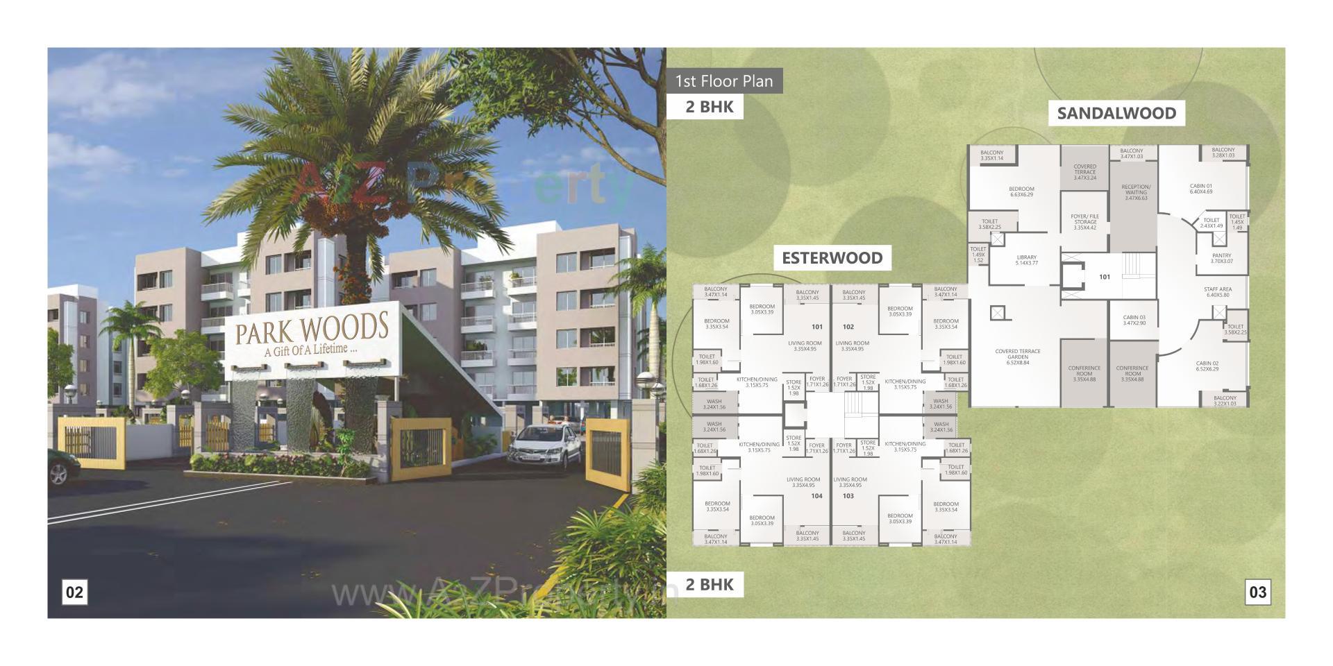 Layout of real estate project Parkwoods   Tower M located at Gorwa, Vadodara, Gujarat