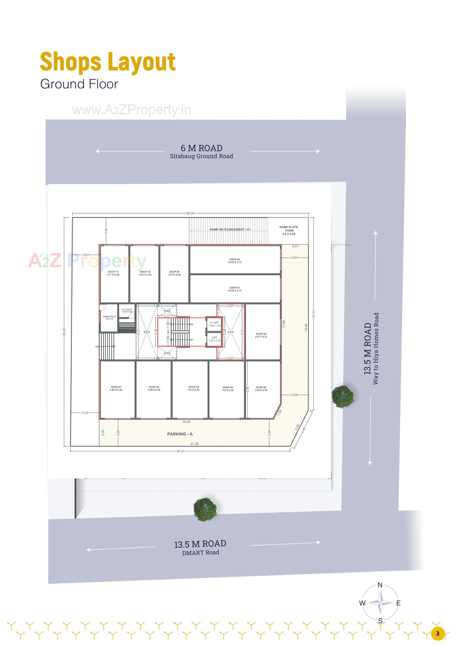 Layout of real estate project Parshwa Hiya Harmony located at Manjalpur, Vadodara, Gujarat