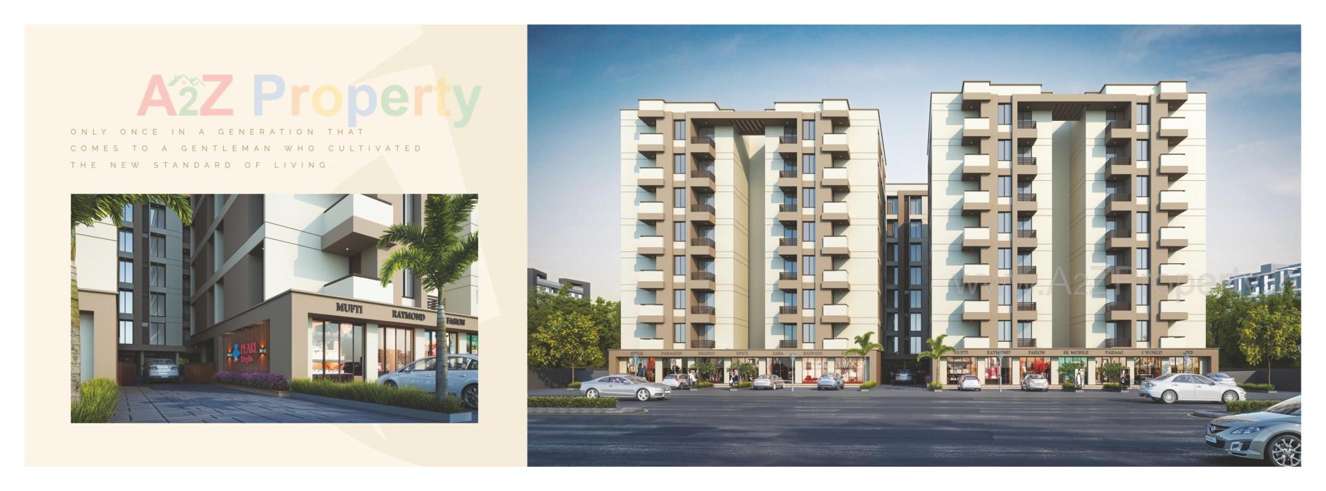3D Elevation of real estate project Pearl Heights located at City, Vadodara, Gujarat