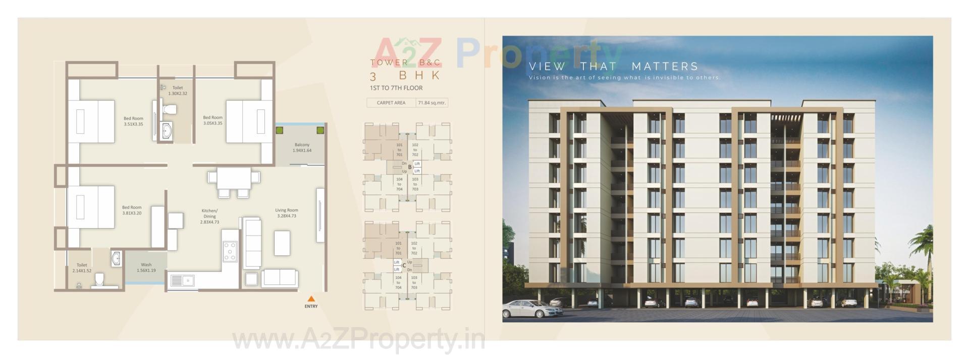 Layout of real estate project Pearl Heights located at City, Vadodara, Gujarat