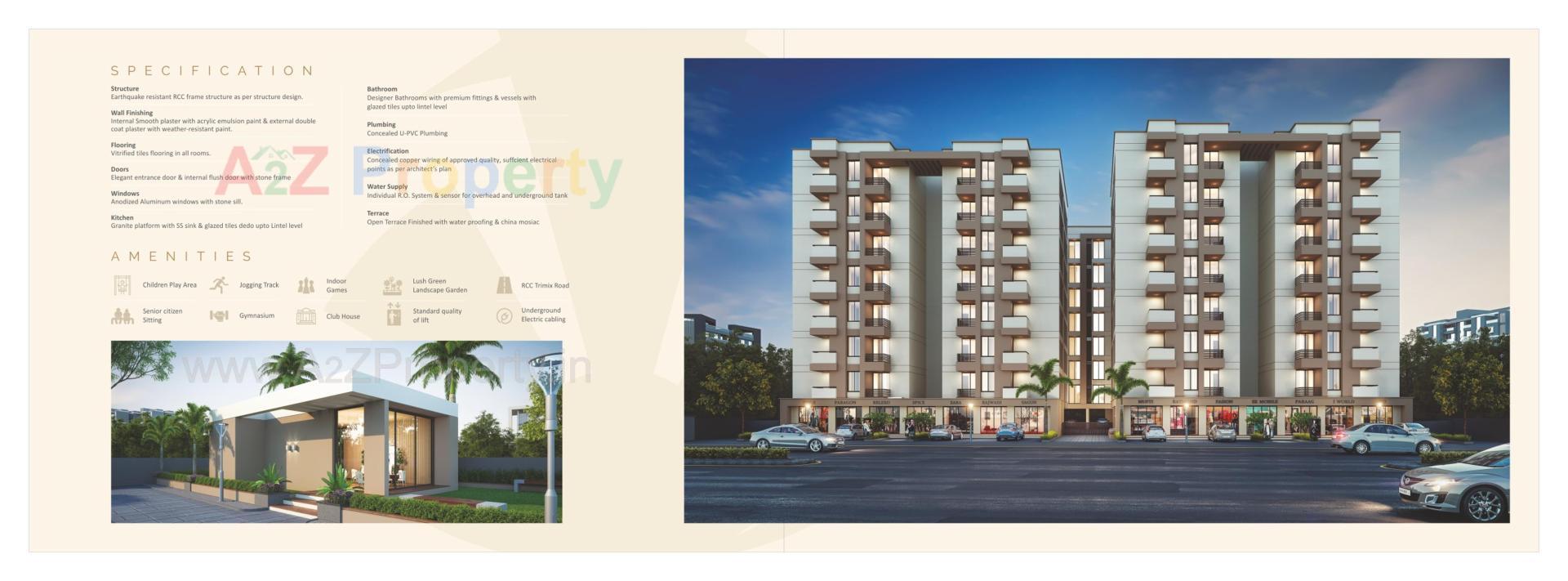 3D Elevation of real estate project Pearl Heights located at City, Vadodara, Gujarat