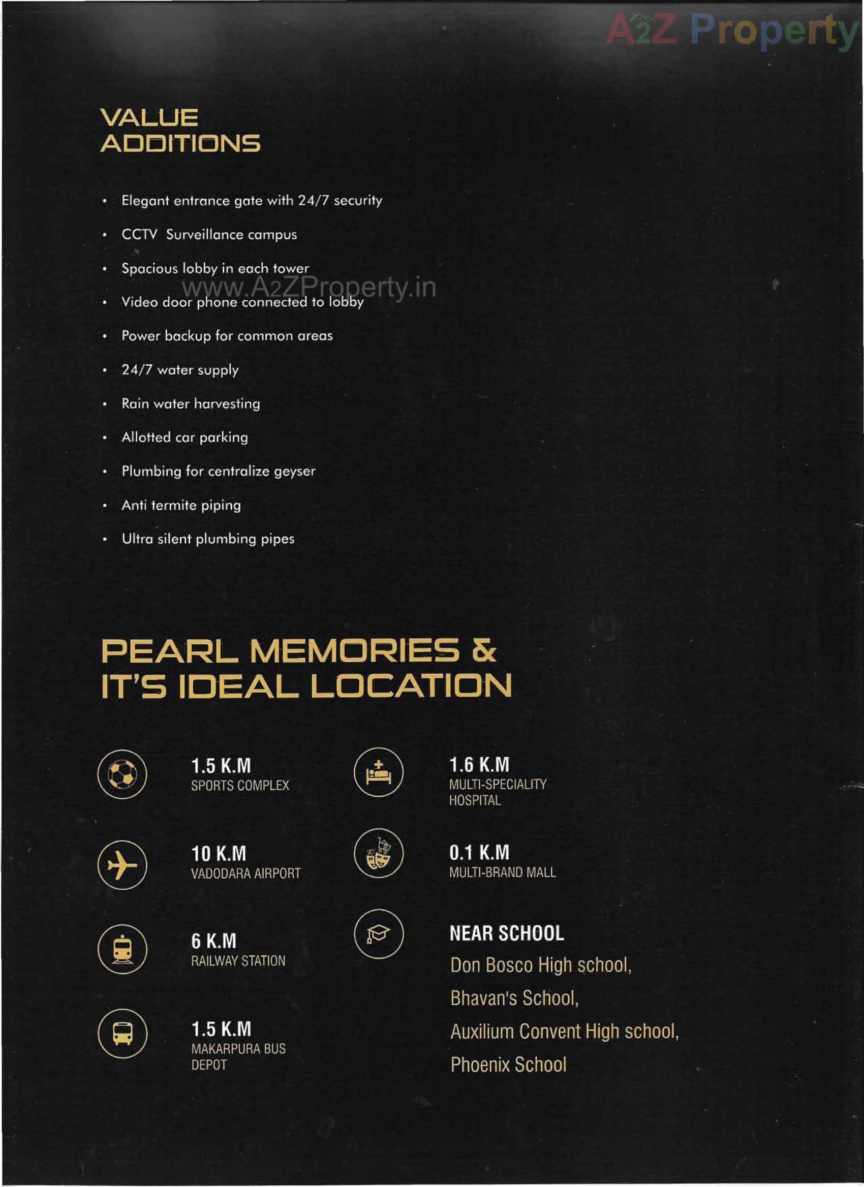  of real estate project Pearl Memories located at Tarsali, Vadodara, Gujarat