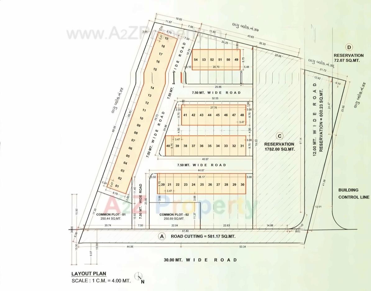 Layout of real estate project Pearl Residency located at Chikodra, Vadodara, Gujarat