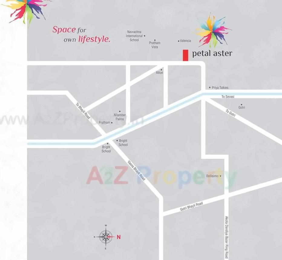  of real estate project Petal Aster located at Bhayli, Vadodara, Gujarat