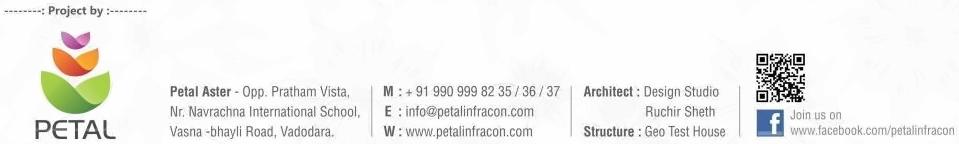  of real estate project Petal Aster located at Bhayli, Vadodara, Gujarat