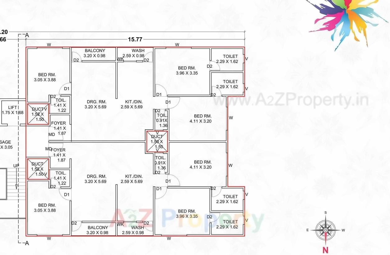 Layout of real estate project Petal Aster located at Bhayli, Vadodara, Gujarat