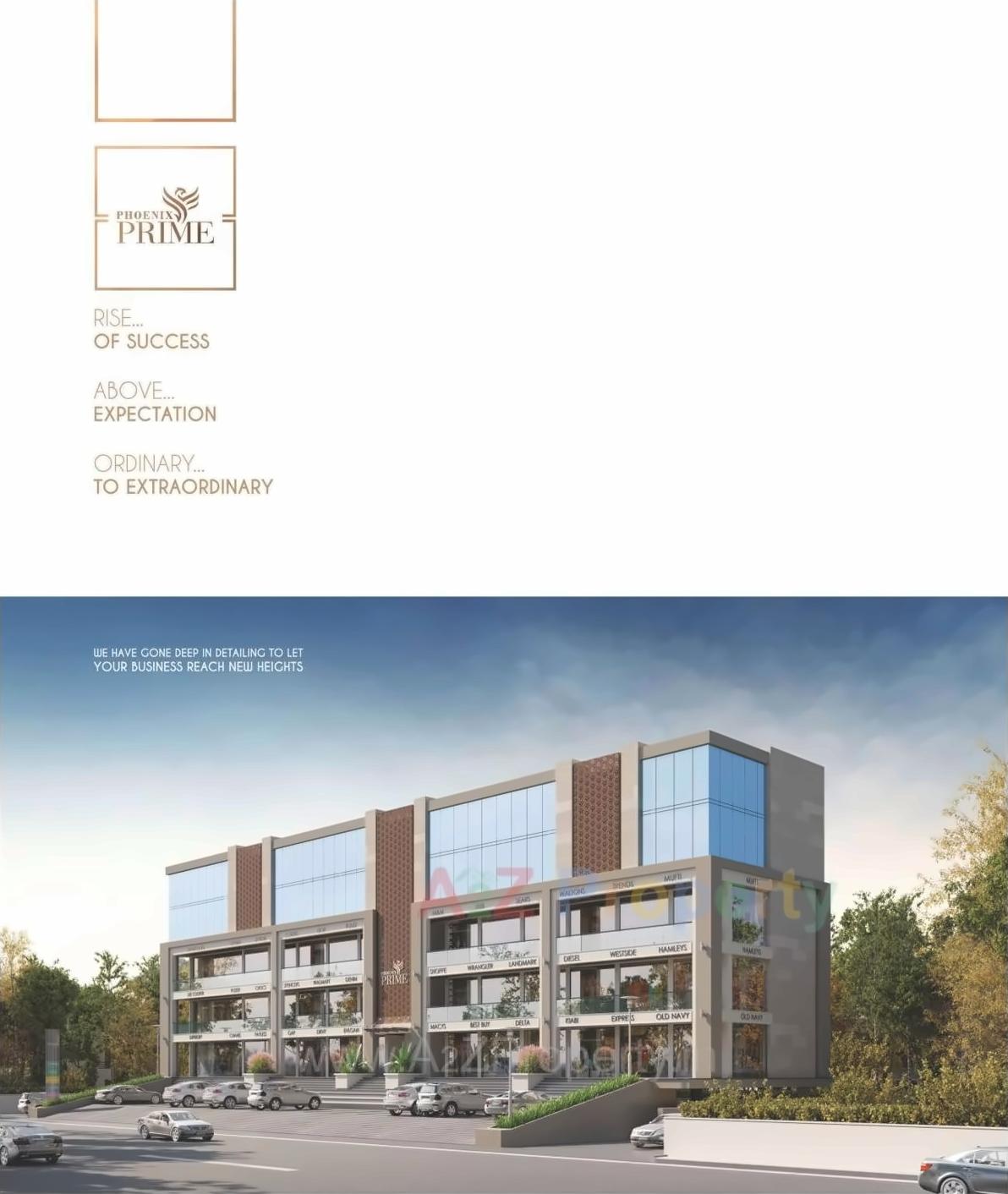 3D Elevation of real estate project Phoenix Prime located at Nagarwada, Vadodara, Gujarat