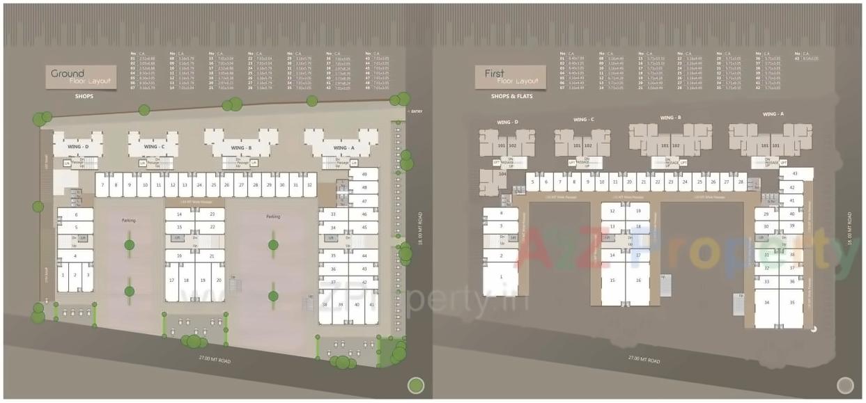 Layout of real estate project Phoenix Resi Com located at Bapod, Vadodara, Gujarat