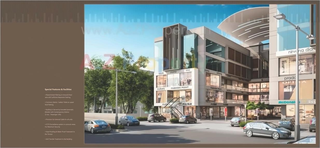 3D Elevation of real estate project Phoenix Resi Com located at Bapod, Vadodara, Gujarat