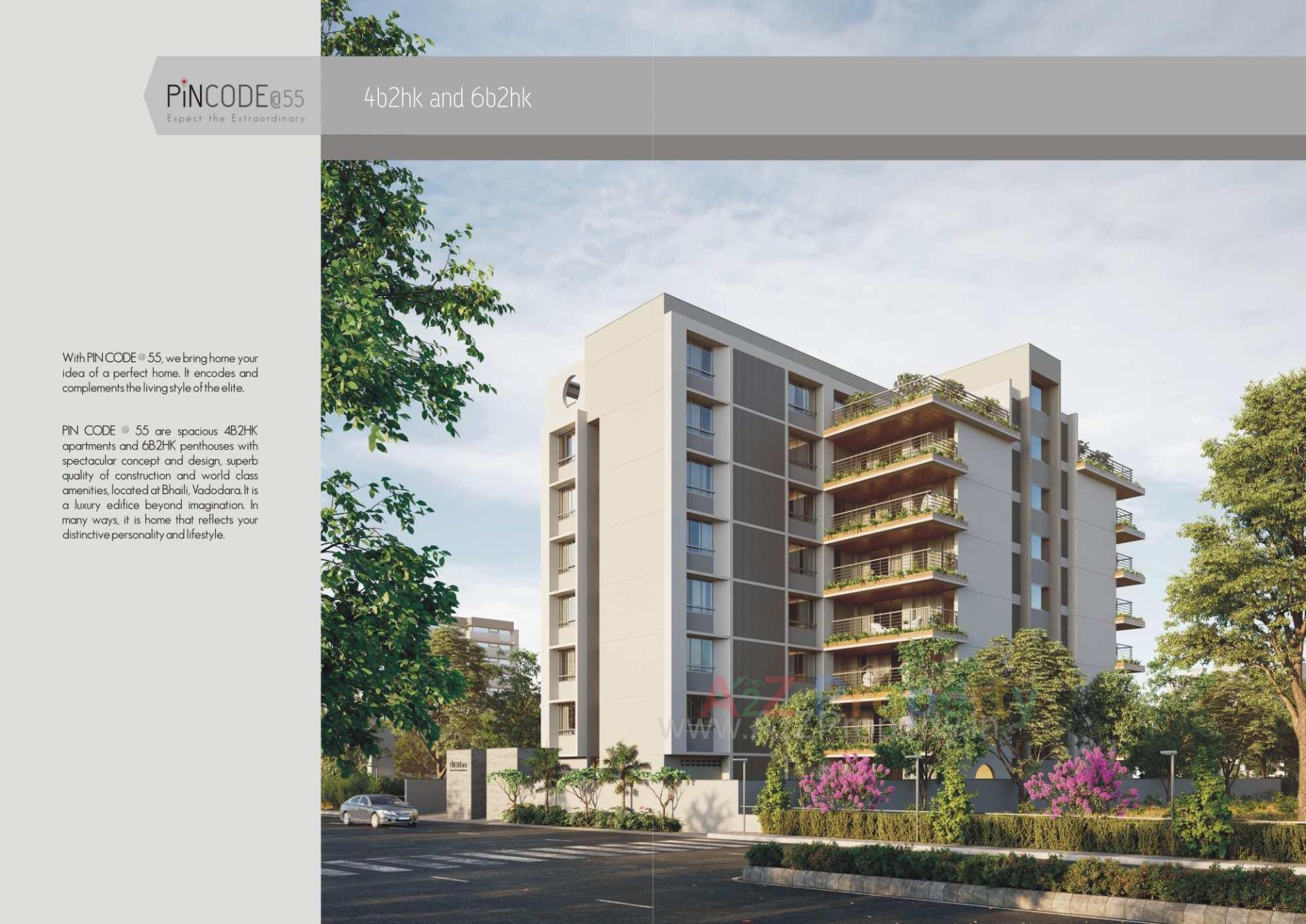 3D Elevation of real estate project Pincode@ located at Bhayali, Vadodara, Gujarat