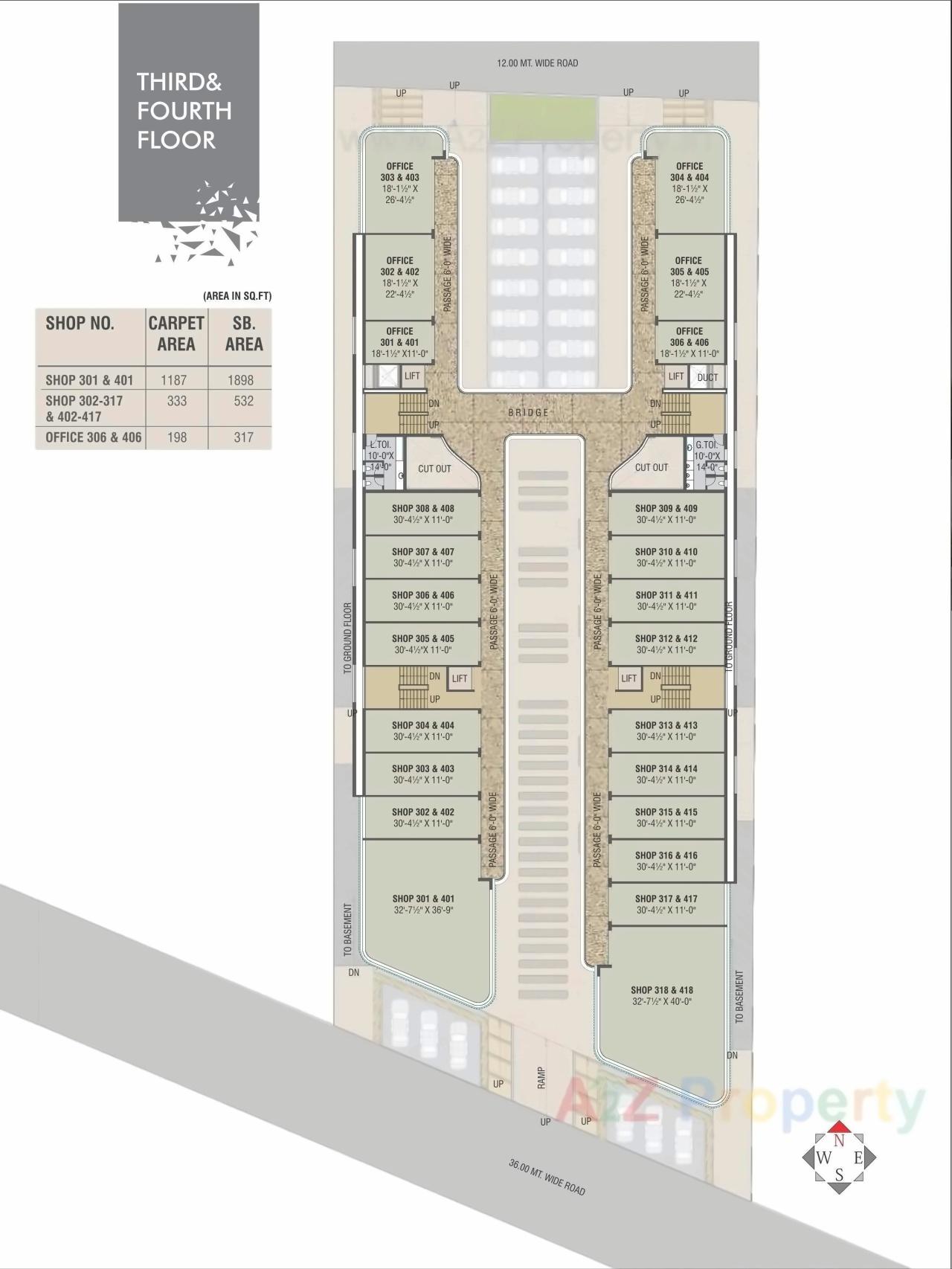 Layout of real estate project Pinnacle Business Park located at Vadodara, Vadodara, Gujarat