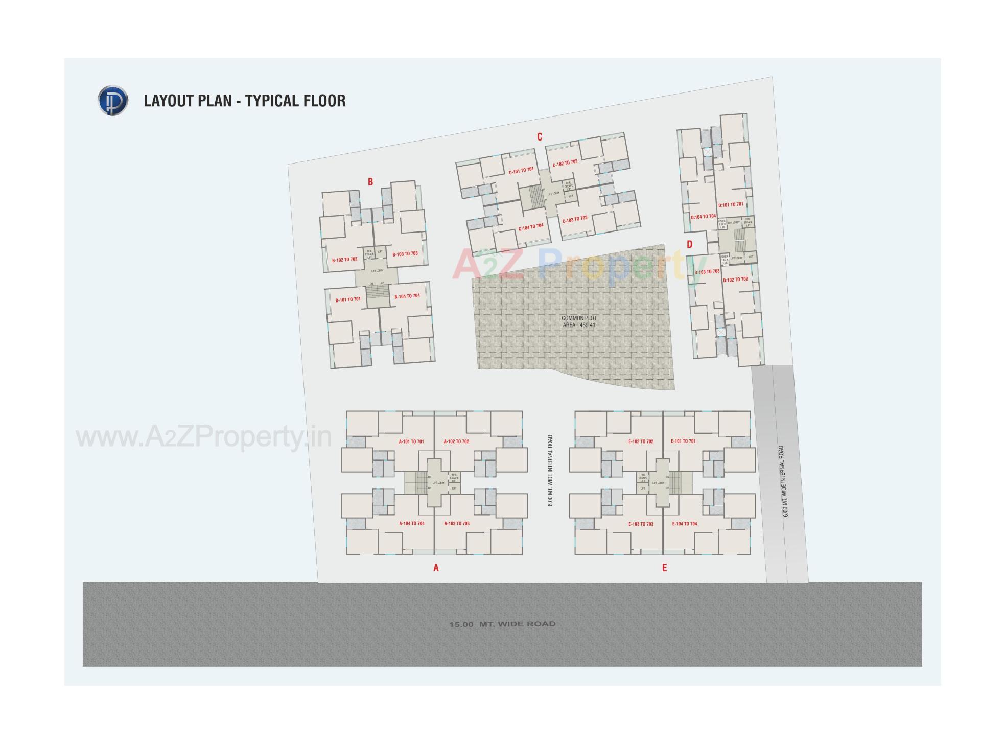 Layout of real estate project Platinum Sky located at Harni, Vadodara, Gujarat