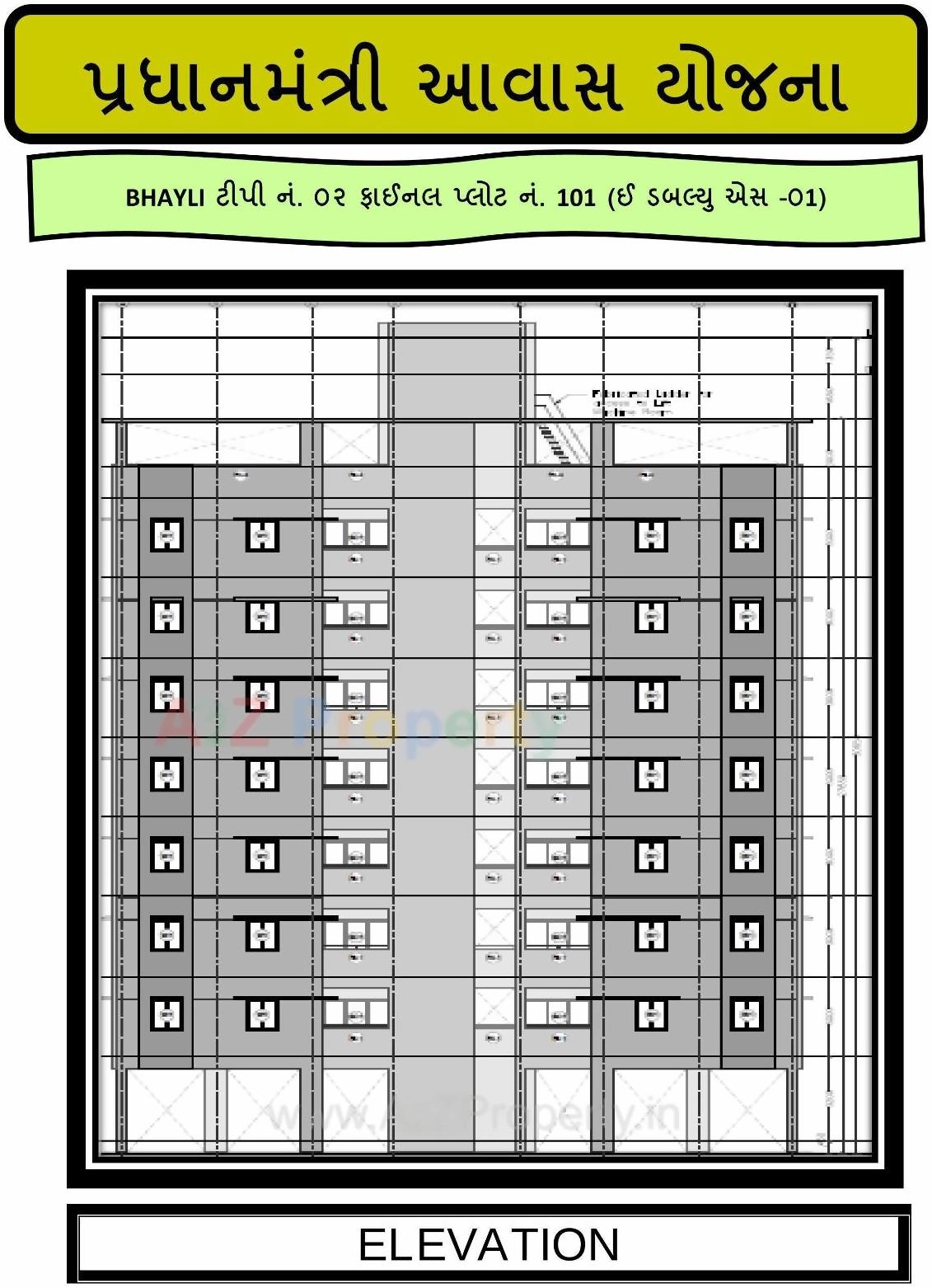 Layout of real estate project Pmay Bhayli 306 Ews Fp 10 located at Vadodara, Vadodara, Gujarat
