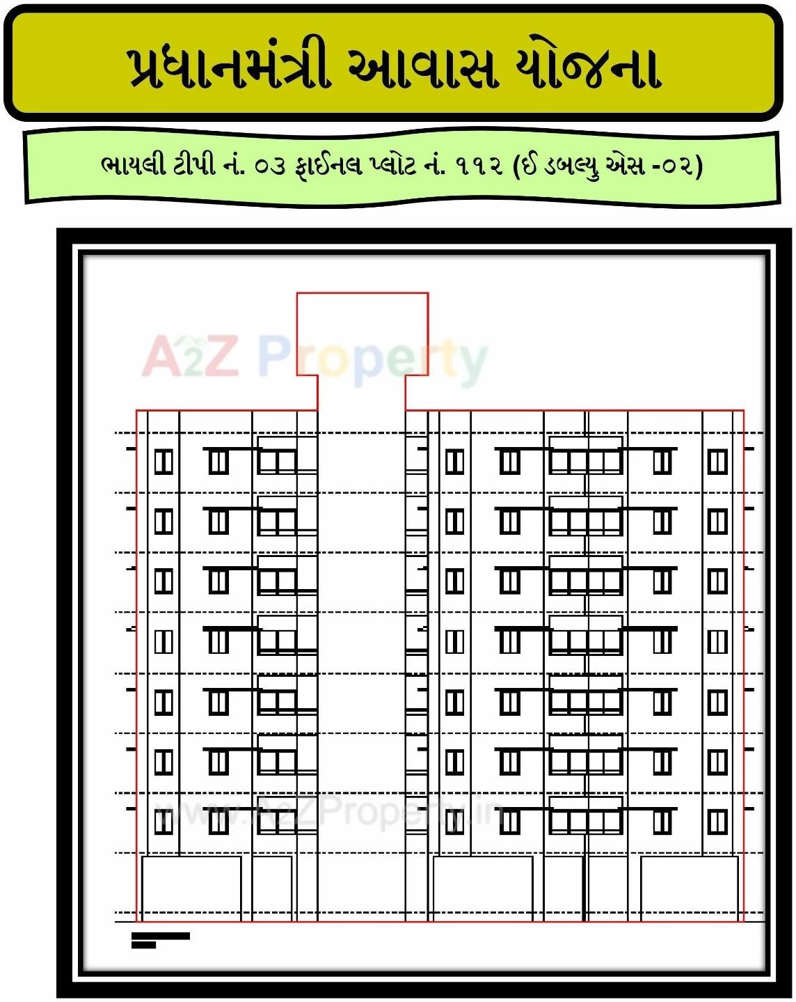 Layout of real estate project Pmay Bhayli 318 Ews Fp 1 located at Bhayli, Vadodara, Gujarat