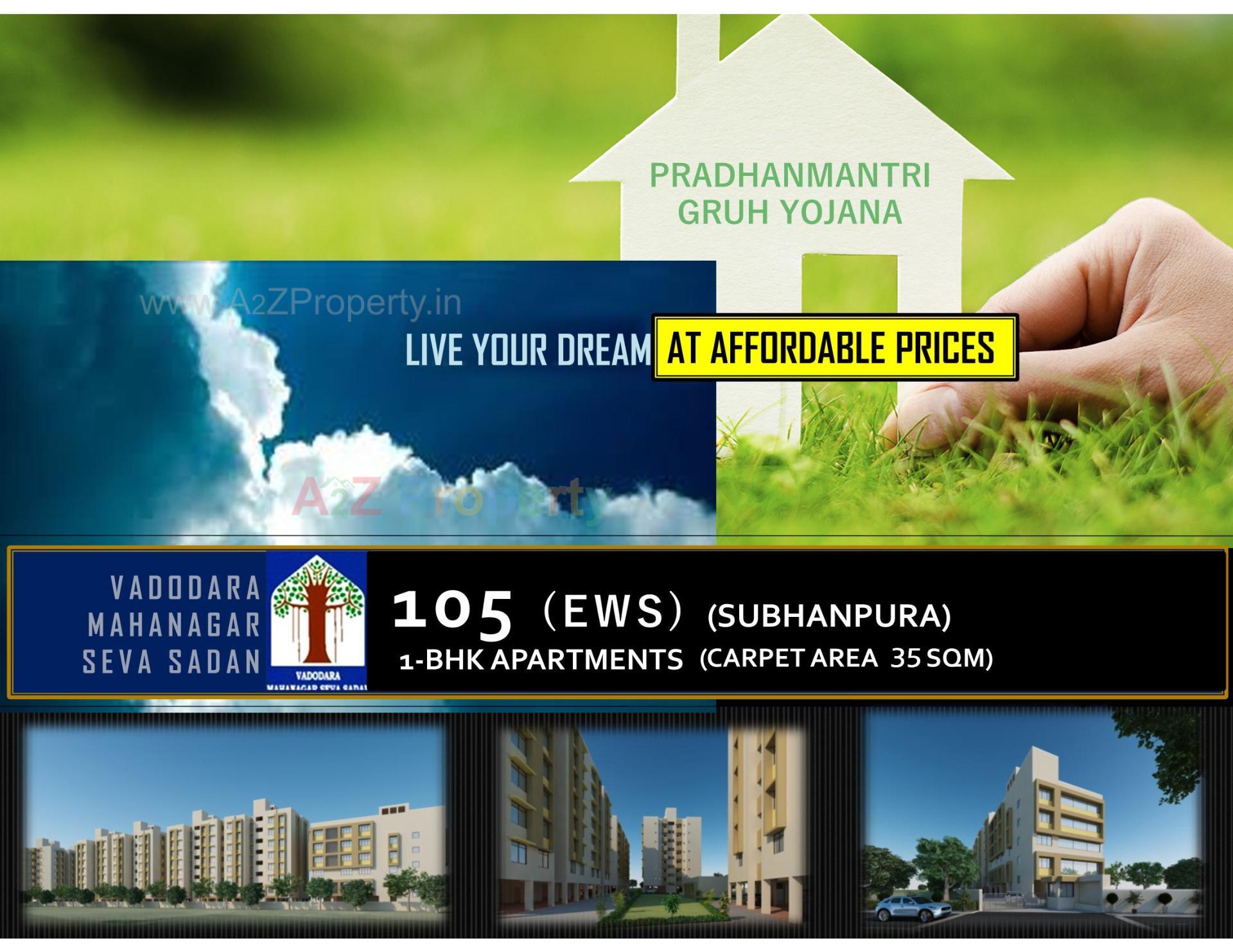  of real estate project Pmay, Ews 2, Tp 02, Fp 105, Subhanpura located at Subhanpura, Vadodara, Gujarat
