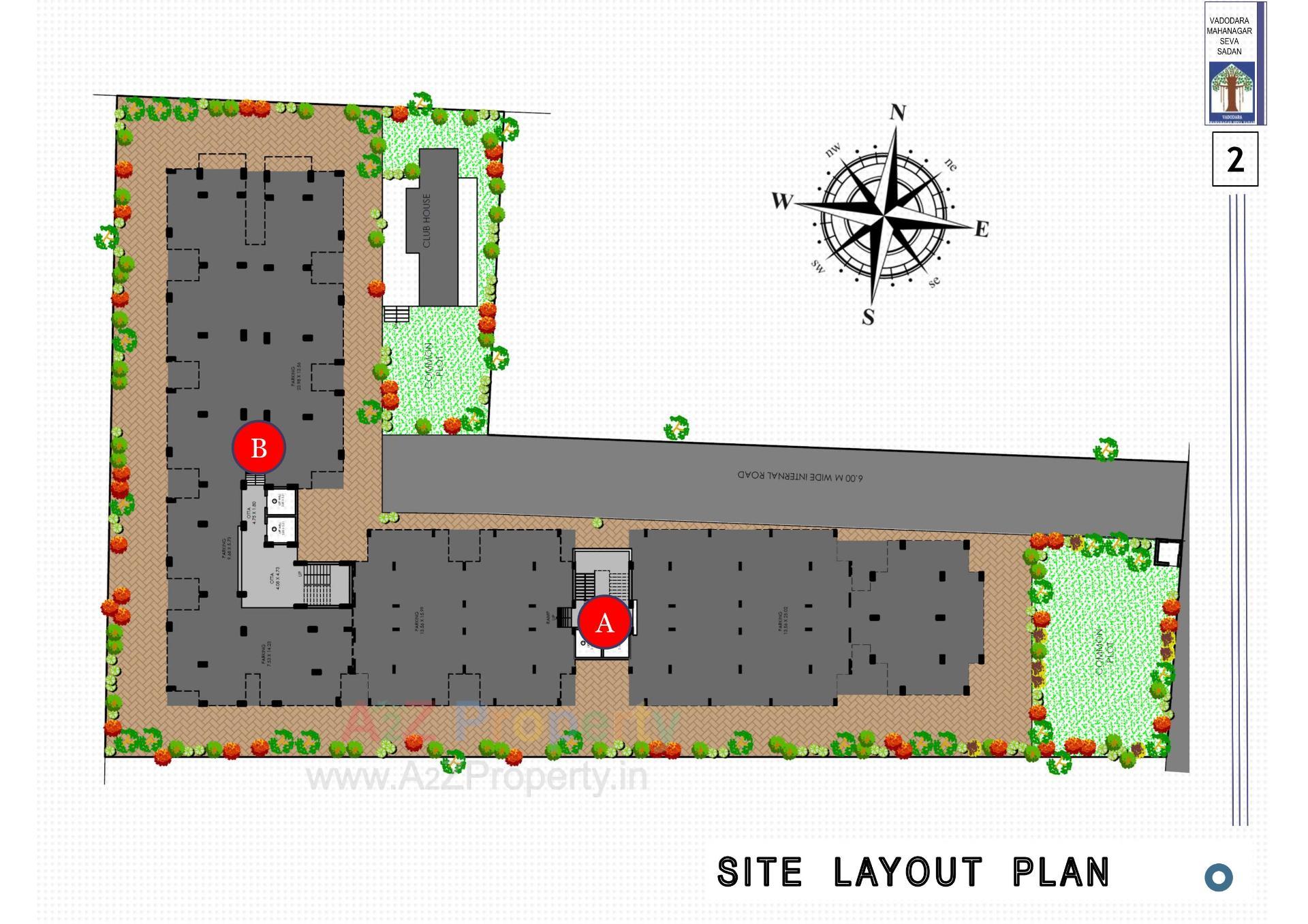 Layout of real estate project Pmay, Ews 2, Tp 01, Fp 116, Bhayli located at Bhayli, Vadodara, Gujarat