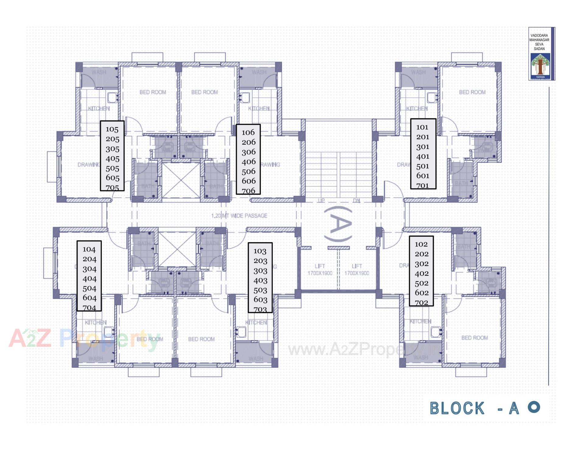 Layout of real estate project Pmay, Ews, Tp 01, Fp 125, Gotri located at Gotri, Vadodara, Gujarat