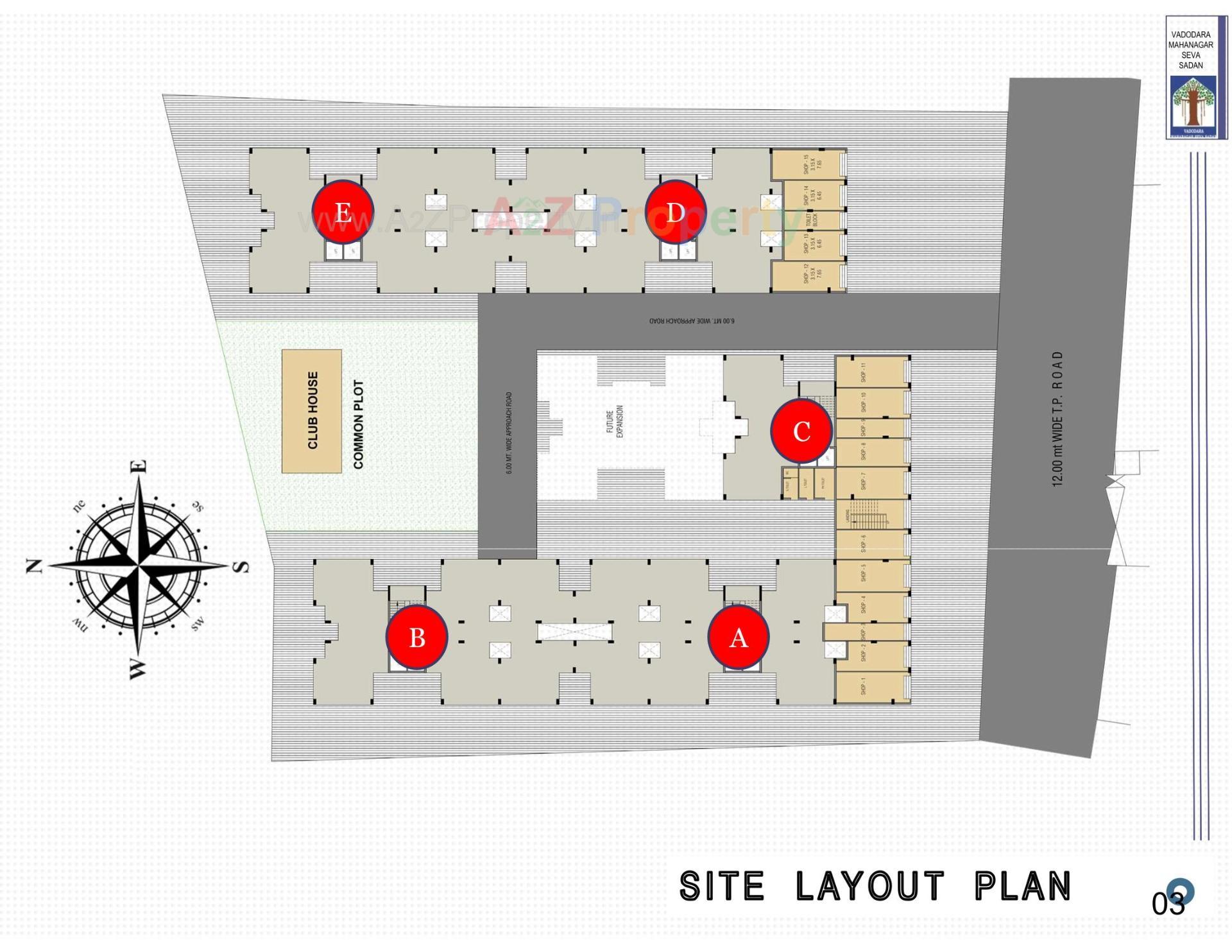 Layout of real estate project Pmay, Ews, Tp 01, Fp 71, Sevasi located at Sevasi, Vadodara, Gujarat