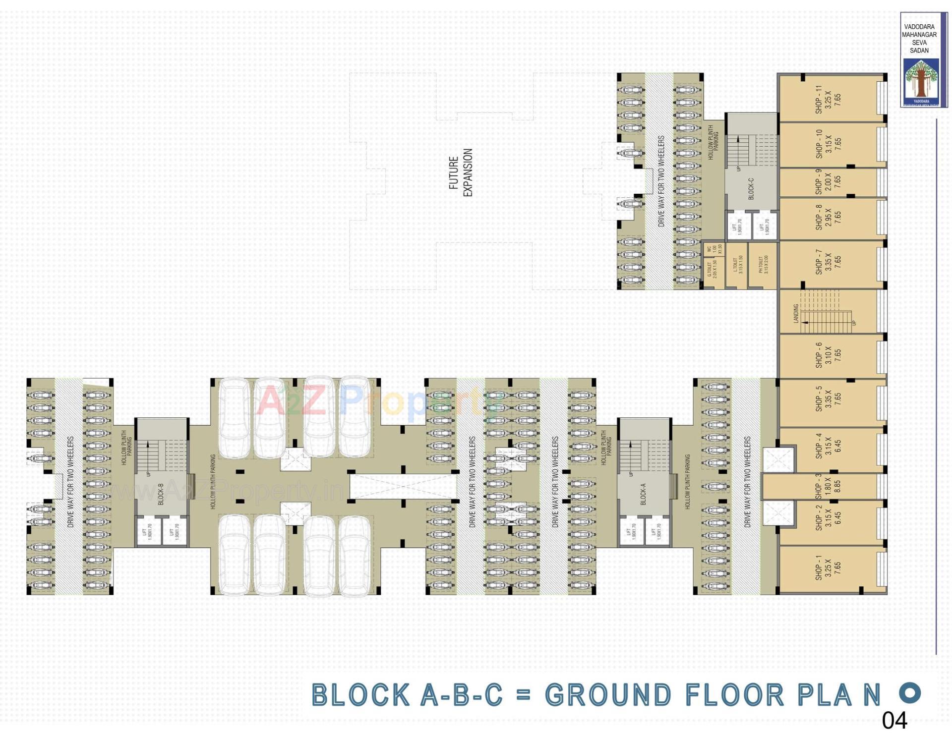Layout of real estate project Pmay, Ews, Tp 01, Fp 71, Sevasi located at Sevasi, Vadodara, Gujarat