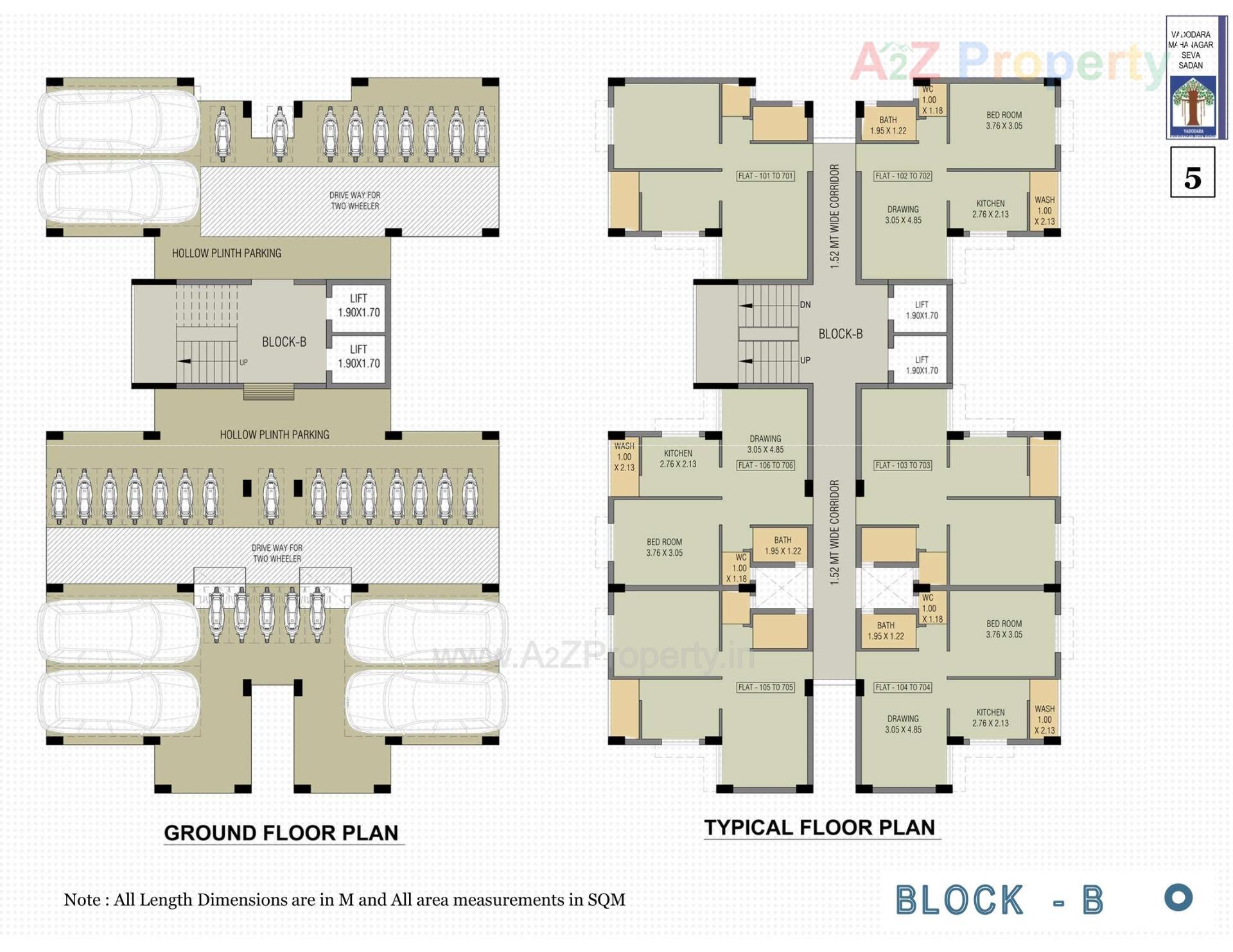 Layout of real estate project Pmay, Ews, Tp 04, Fp 134, Bhayli located at Bhayli, Vadodara, Gujarat
