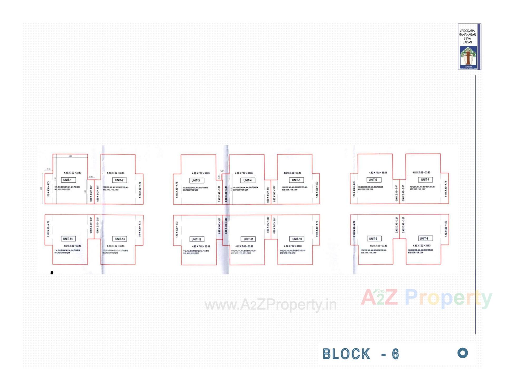 Layout of real estate project Pmay, Ews, Tp 28, Fp 152/1+152/2, R S 585/1 Atladra located at Atladra, Vadodara, Gujarat
