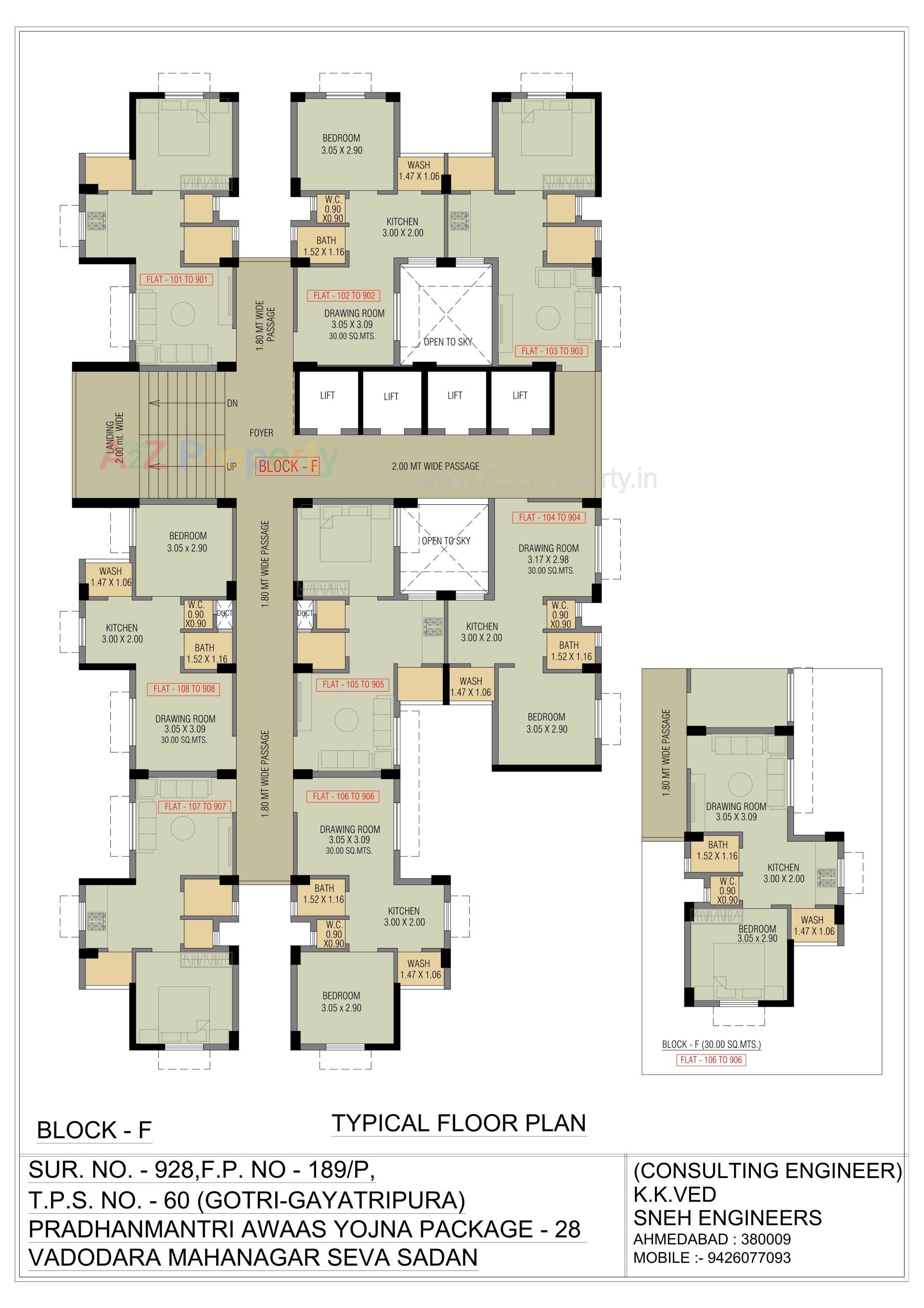 Layout of real estate project Pmay, Ews, Tp 60, Fp 189, Gotri located at Gotri, Vadodara, Gujarat