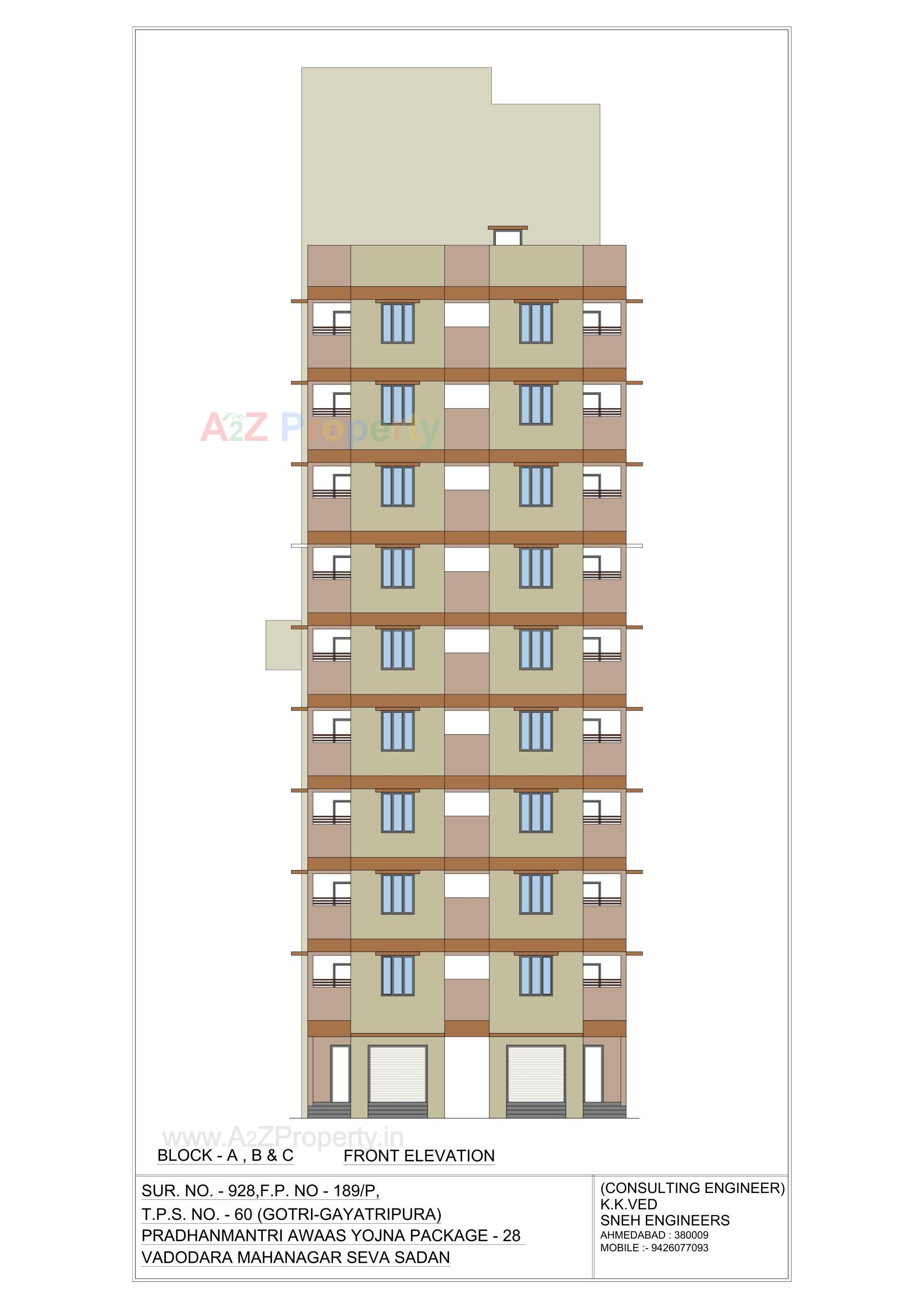 3D Elevation of real estate project Pmay, Ews, Tp 60, Fp 189, Gotri located at Gotri, Vadodara, Gujarat