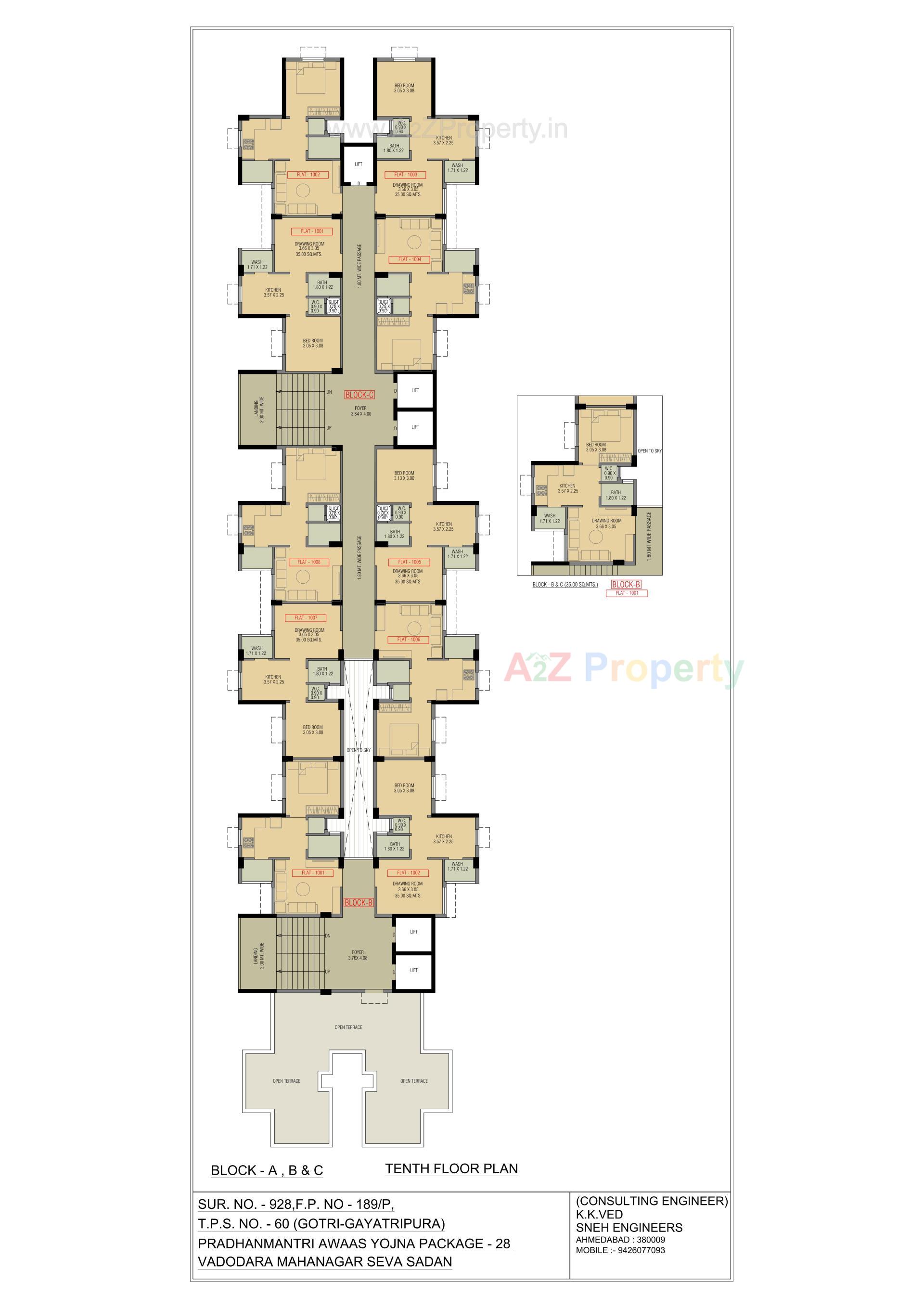 Layout of real estate project Pmay, Ews, Tp 60, Fp 189, Gotri located at Gotri, Vadodara, Gujarat