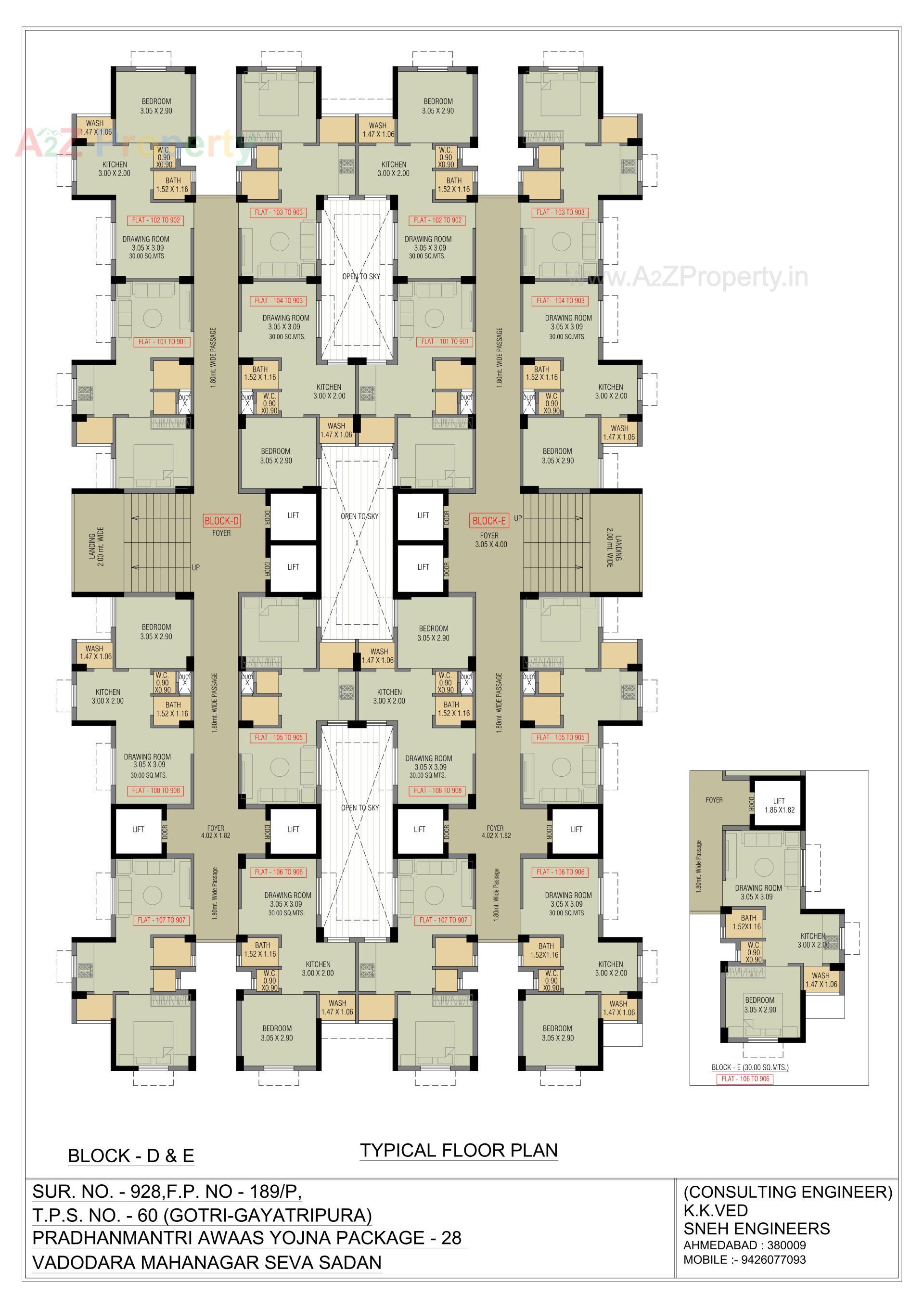 Layout of real estate project Pmay, Ews, Tp 60, Fp 189, Gotri located at Gotri, Vadodara, Gujarat